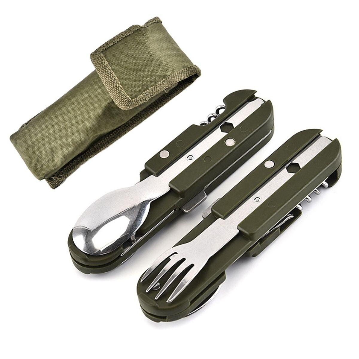 Campingbesteck Outdoorbesteck Bundeswehrbesteck Feldbesteck Faltbar Edelstahl | 04066914356059