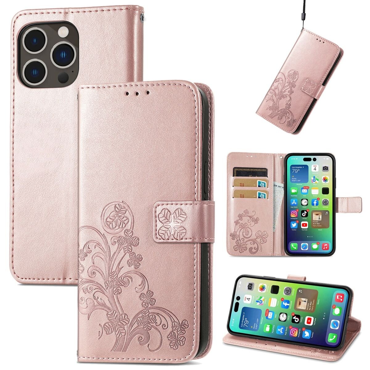 Hülle Handy Schutz für Apple iPhone 15 Pro Max Case Cover Klapp Tasche Wallet | 04066914380887