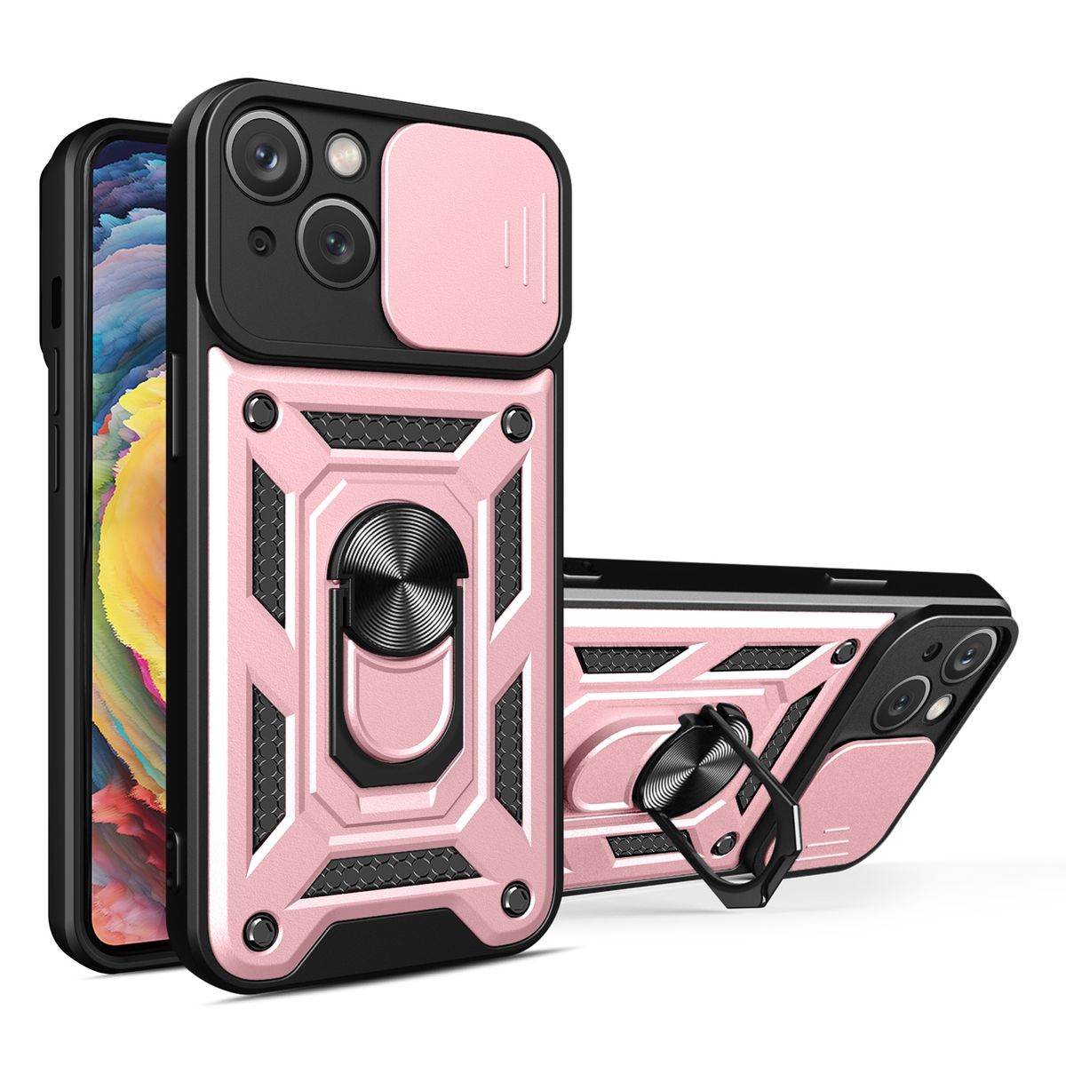 H&uuml;lle Handy Schutz f&uuml;r Apple iPhone 15 Plus Kamera Case Cover Tasche Etui Bumper - Bild 1