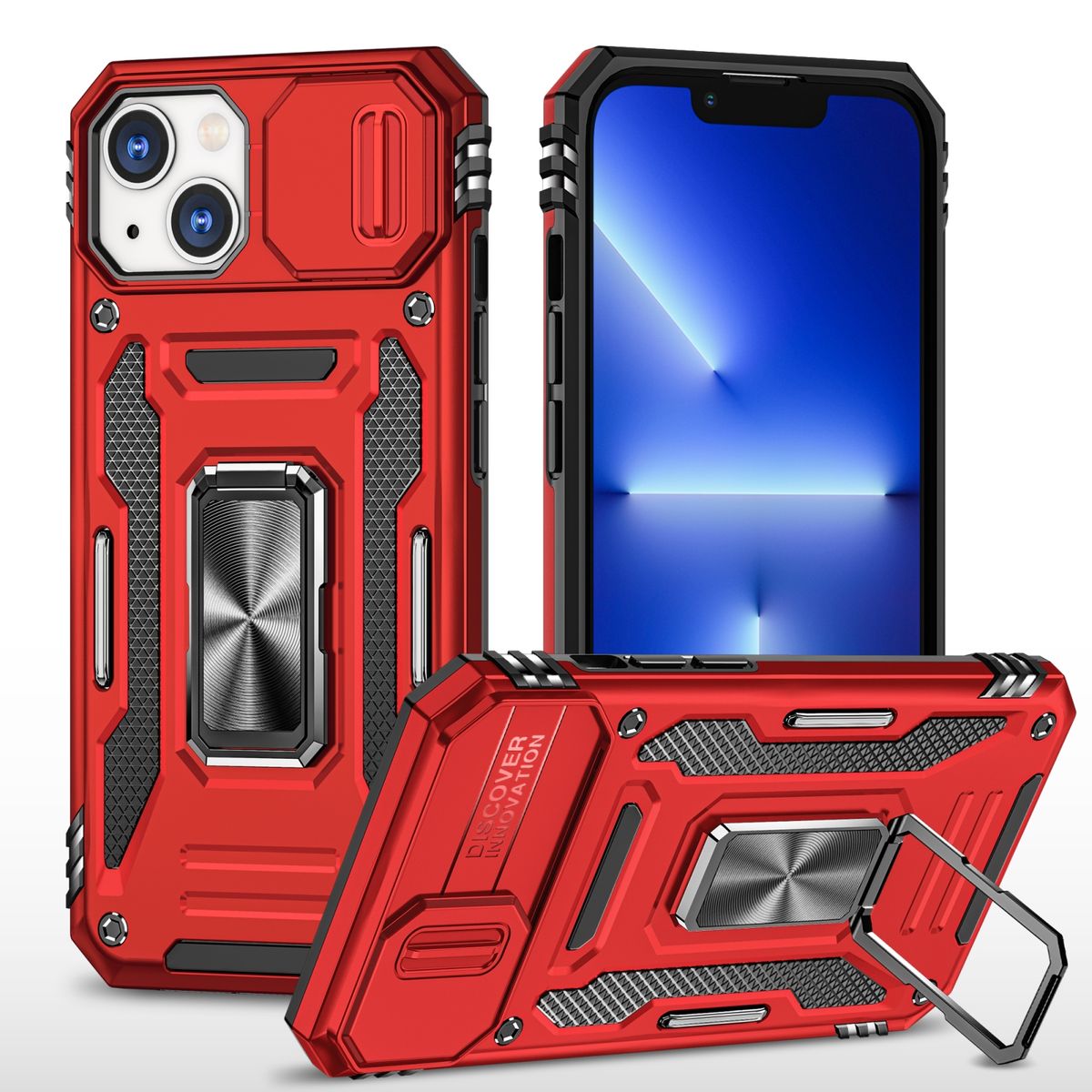 H&uuml;lle Handy Schutz f&uuml;r Apple iPhone 15 Plus Case Cover Kamera St&auml;nder Etuis Neu - Bild 1