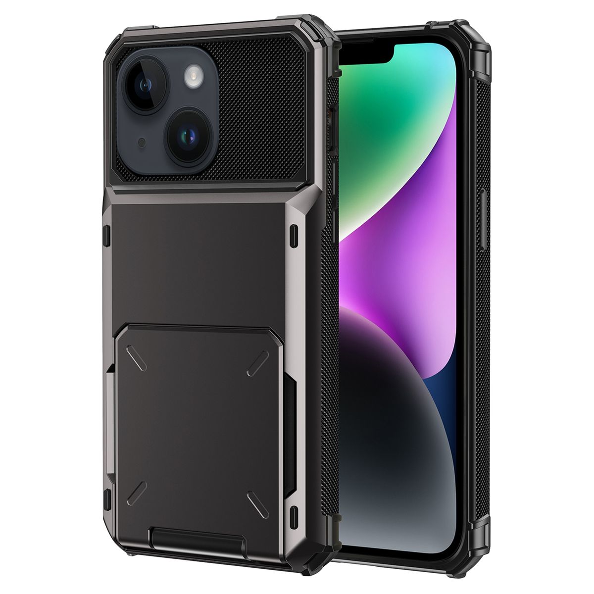 H&uuml;lle f&uuml;r Apple iPhone 15 Schutz Handy Case Cover Backcover Kartenfach Etuis Neu - Bild 1