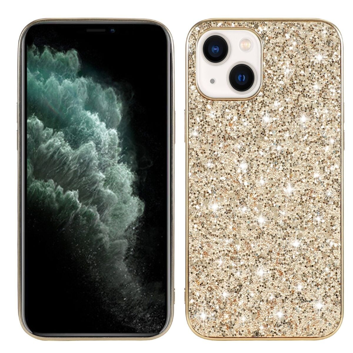 Schutz Handy Hülle für Apple iPhone 15 Case Cover Glitzer Bumper Etuis Tasche | 04066914407041