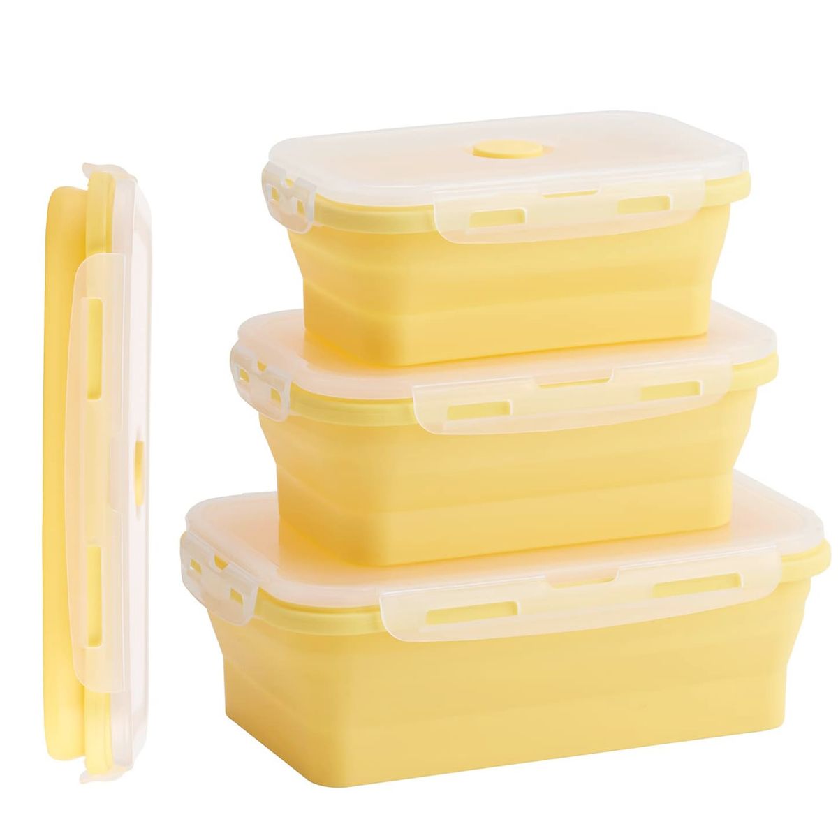 Gefrier Dosen Lebensmittel Vorrats Beh&auml;lter Frischhaltedosen Deckel Faltbar - Bild 1