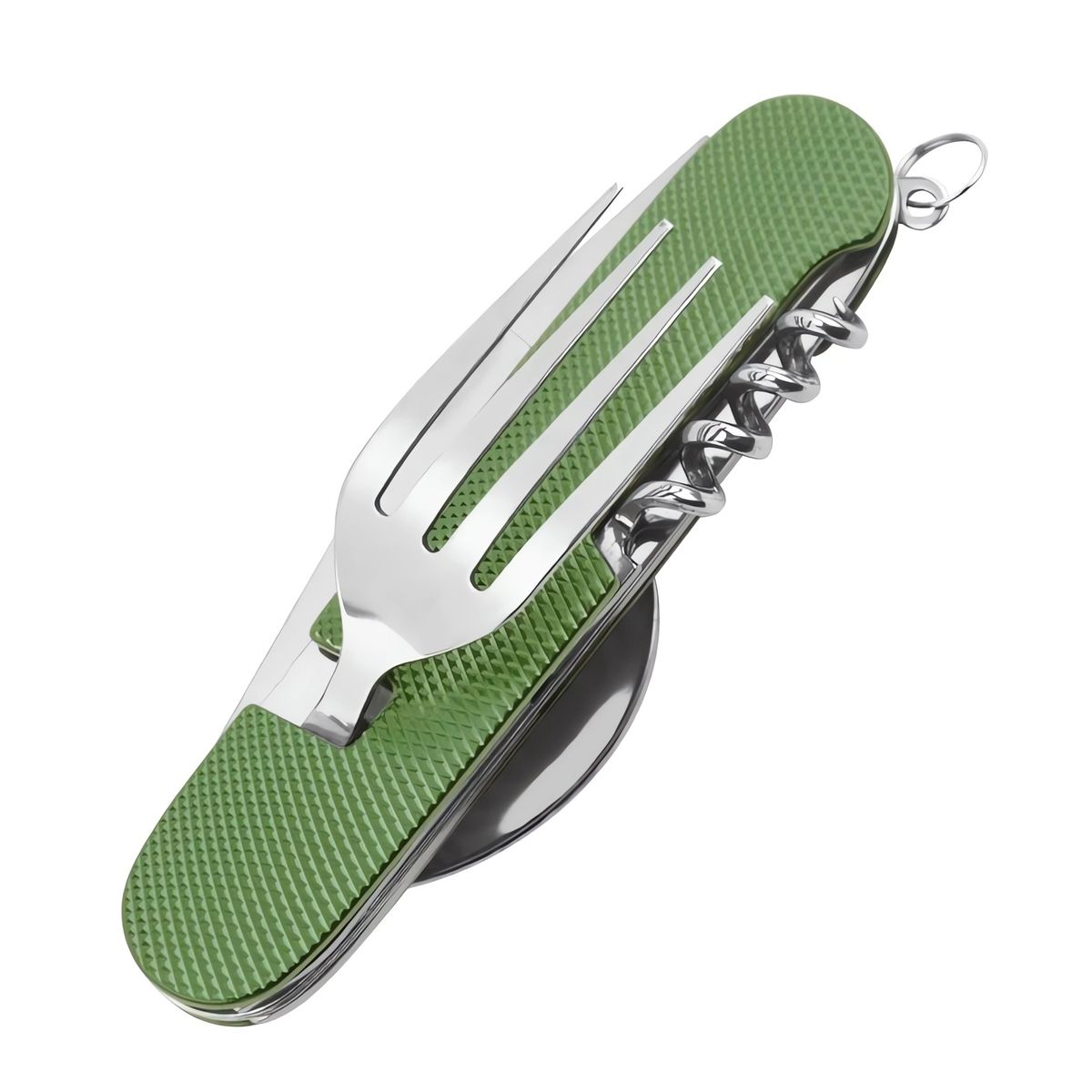 6 in 1Camping Besteck Set Klappbar Reisebesteck Outdoor Bundeswehr Feldbesteck - Bild 1