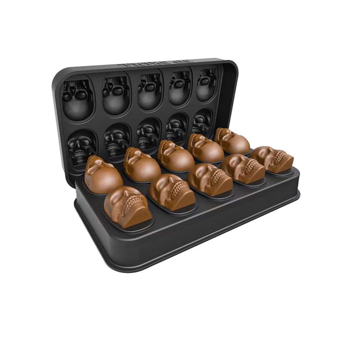 Silikon Eisw&uuml;rfelform Totenkopf Skull Eisw&uuml;rfel Eis f&uuml;r Whiskey Wein Bar Party - Bild 1