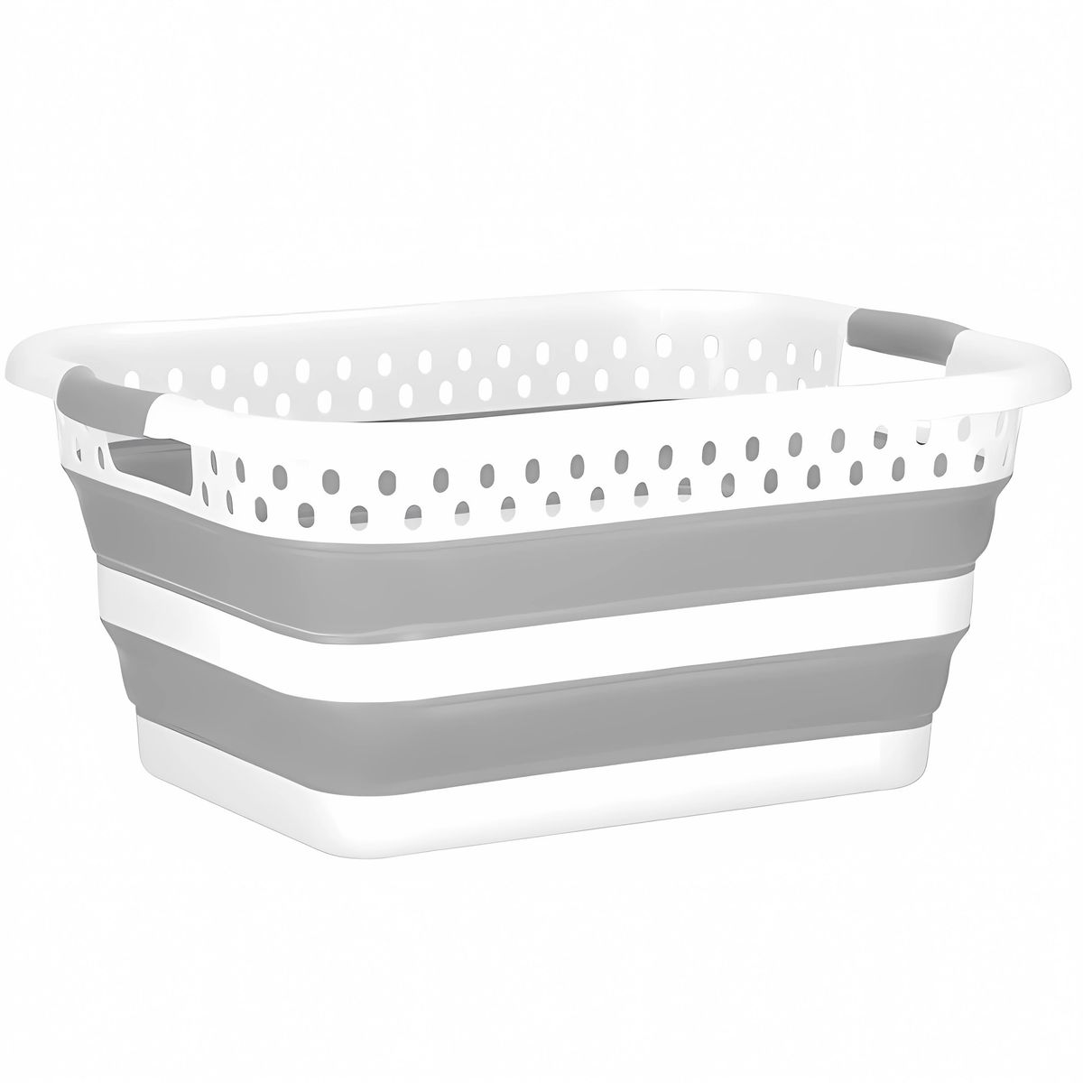 W&auml;schekorb Faltbar W&auml;schesammler W&auml;schebox W&auml;schetonne Aufbewahrungskorb Grau - Bild 1