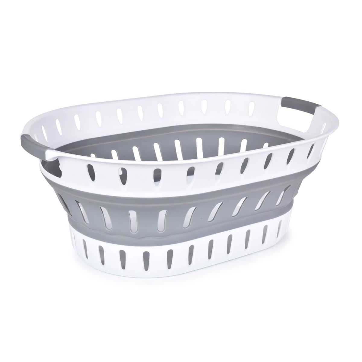 W&auml;schekorb Faltbar W&auml;schesammler W&auml;schebox W&auml;schetonne Aufbewahrungskorb Grau - Bild 1