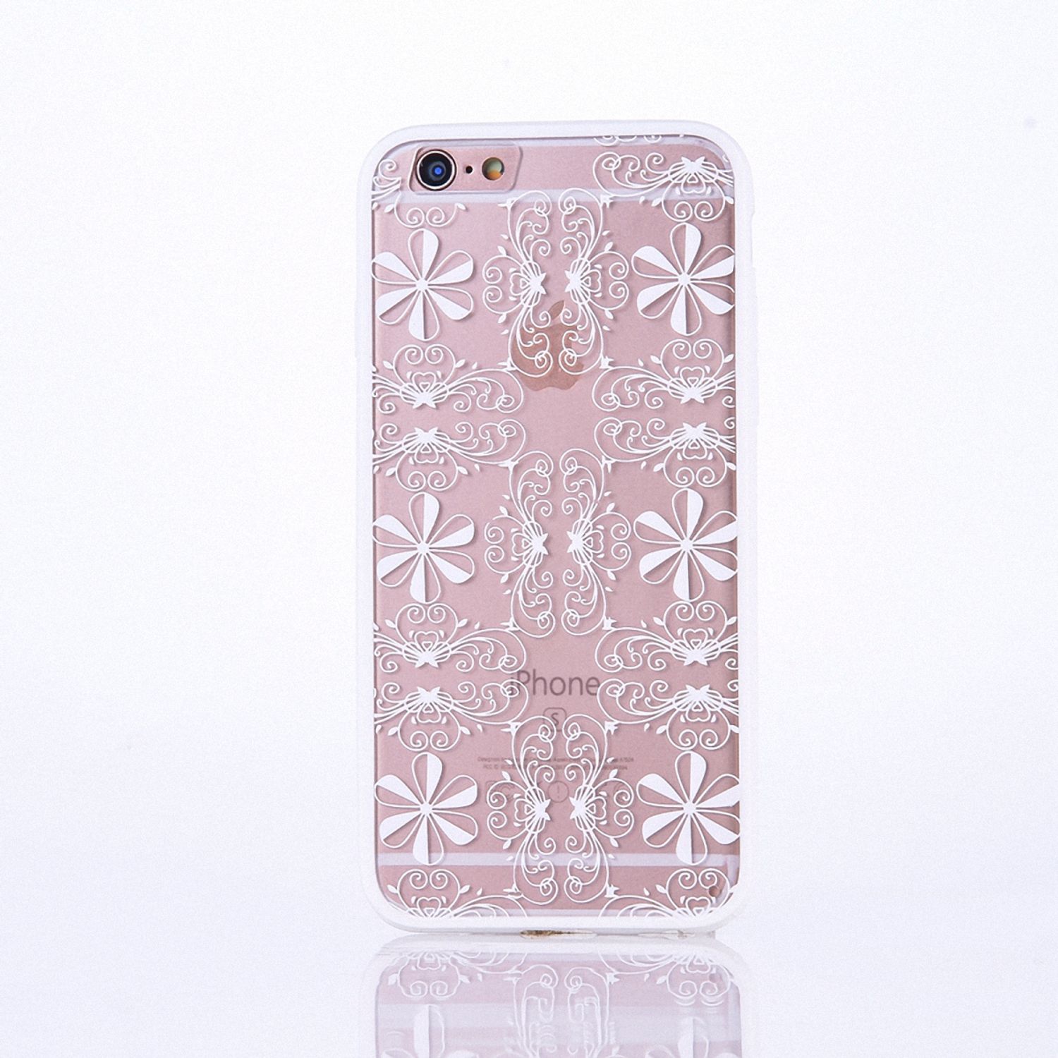 Apple iPhone 6 / 6s Handy H&uuml;lle Mandala Case Schutzh&uuml;lle Motiv Ornamente Wei&szlig; - Bild 1