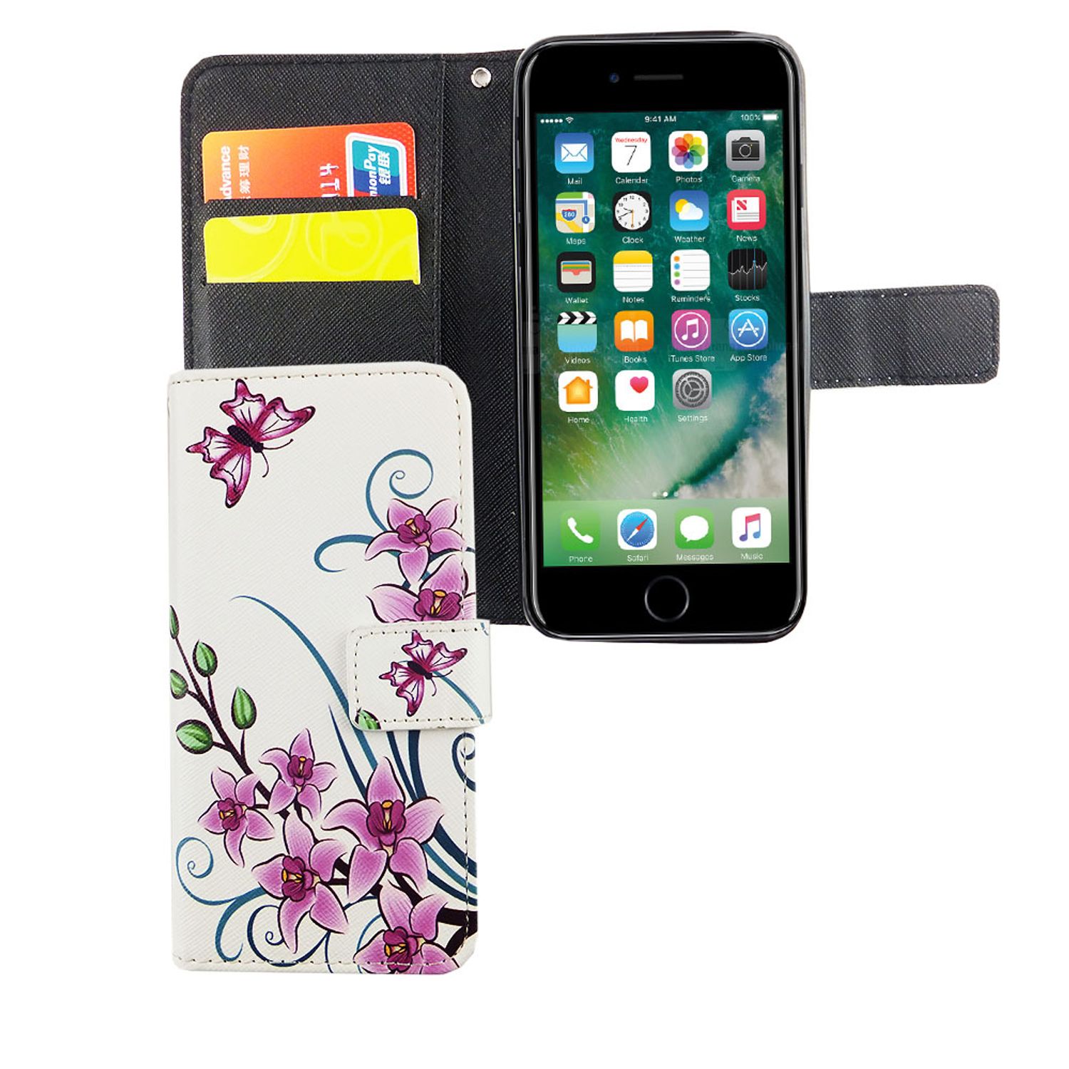 H&uuml;lle Handy Schutz f&uuml;r Apple iPhone 6 / 6s Case Cover Tasche Wallet Etui Bumper - Bild 1