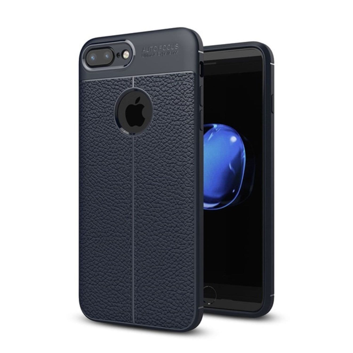 Apple iPhone 7 Plus Handy H&uuml;lle Schutz Case Back Cover Silikon Bumper Etuis Blau - Bild 1