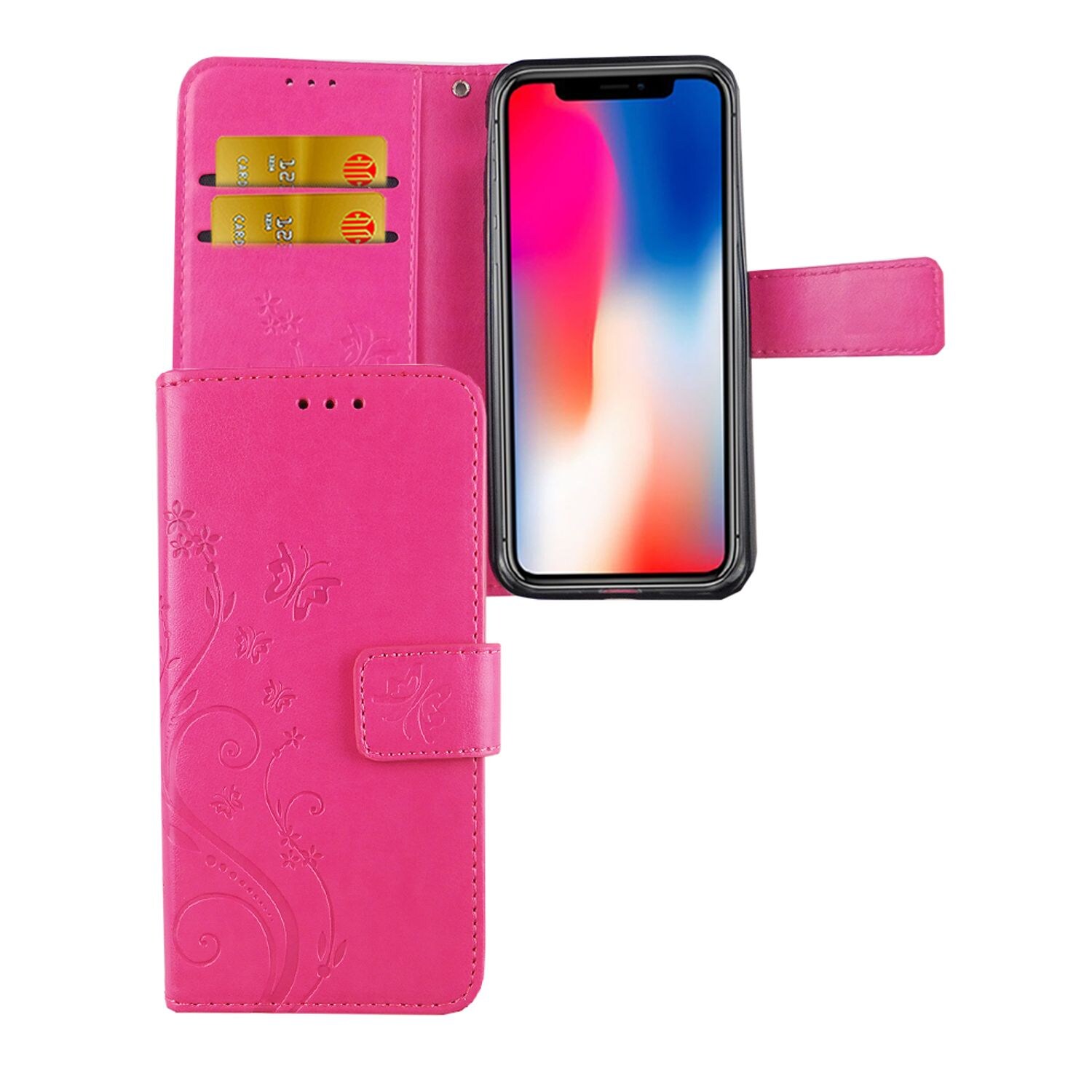 Hülle Handy Schutz für Apple iPhone XS Case Cover Tasche Wallet Etui Handyhülle | 04251561445878