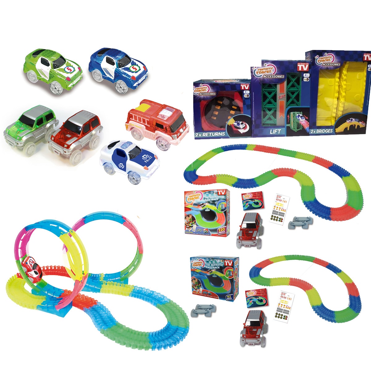 Fantastic Tracks&reg; Autorennbahn Rennstrecke 516 Teile Fantastic Tracks Mega Set - Bild 1