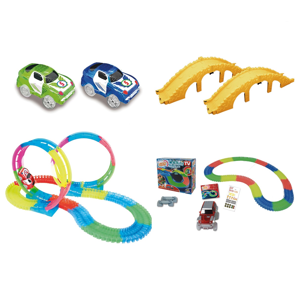 Fantastic Tracks&reg; Autorennbahn Rennstrecke 354 Teile Fantastic Tracks Loop Set - Bild 1