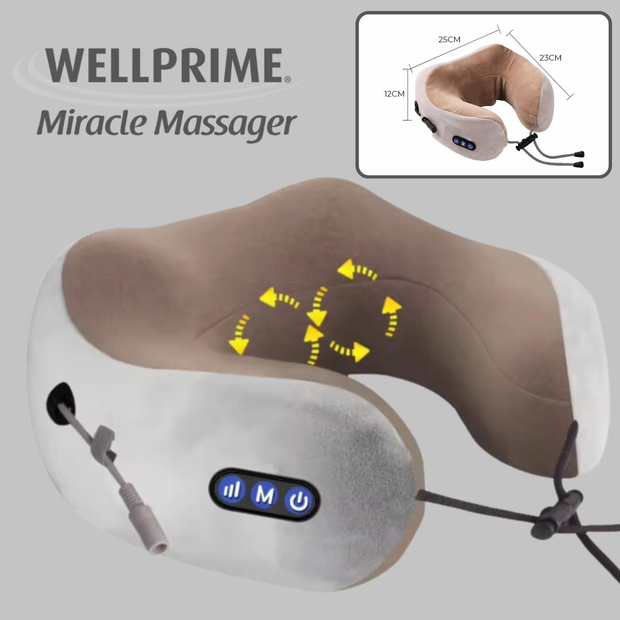 Best Direct® Wellprime Shiatsu Nacken Massagegerät, Akku, Infrarot Wärme  Miracle Massager online kaufen bei Netto