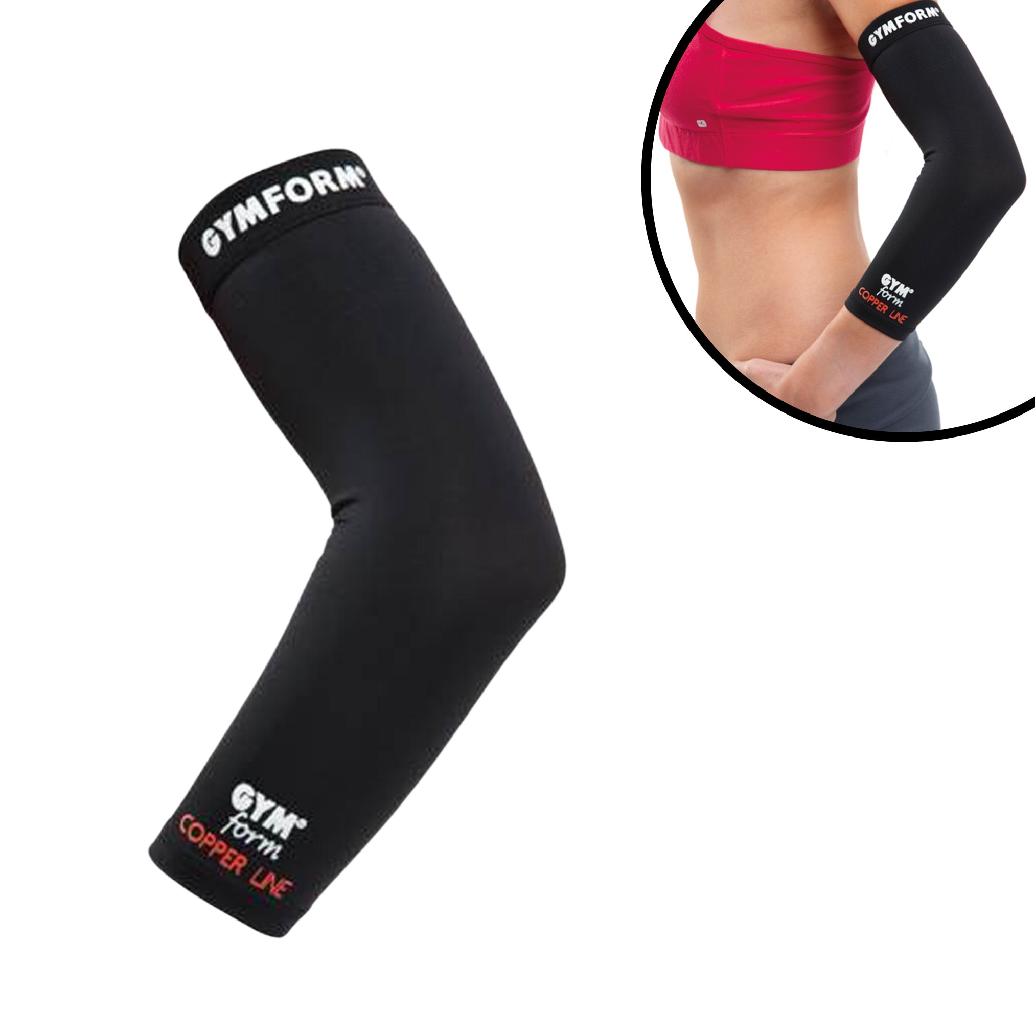 Gymform&reg; Bandage Kompression - Ellenbogenbandage - Tennisarm Copper Line Ellenbogen - Bild 1