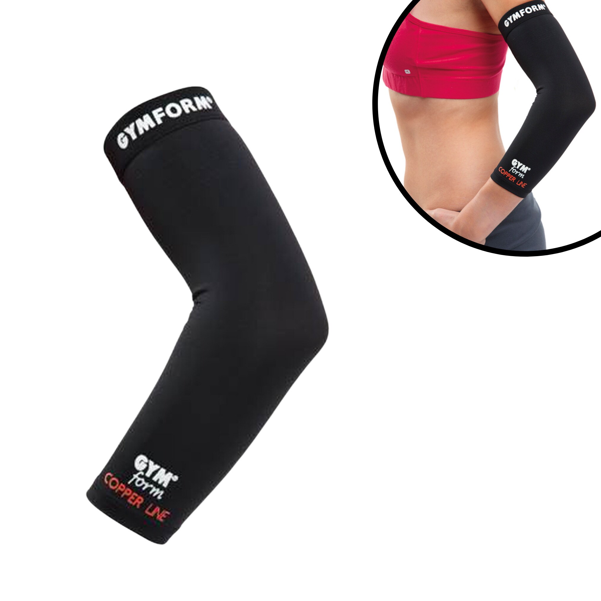 Gymform&reg; Bandage Kompression - Ellenbogenbandage - Tennisarm Copper Line Ellenbogen - Bild 1