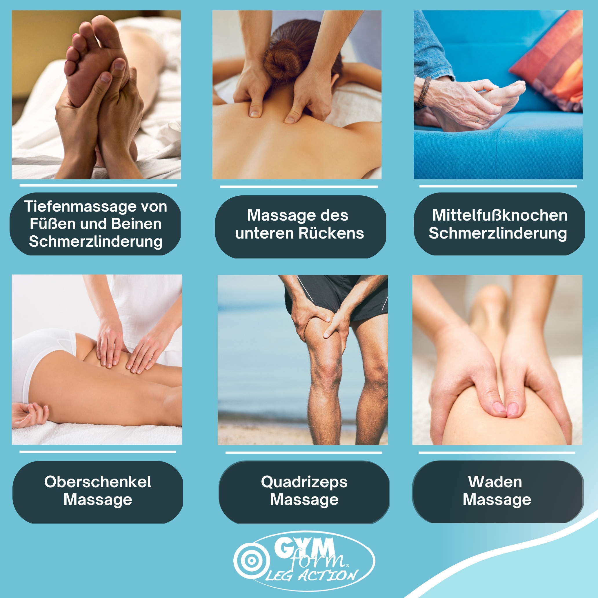 Gymform® Shiatsu Fußmassagegerät und Beinmassagegerät Leg Action online  kaufen bei Netto