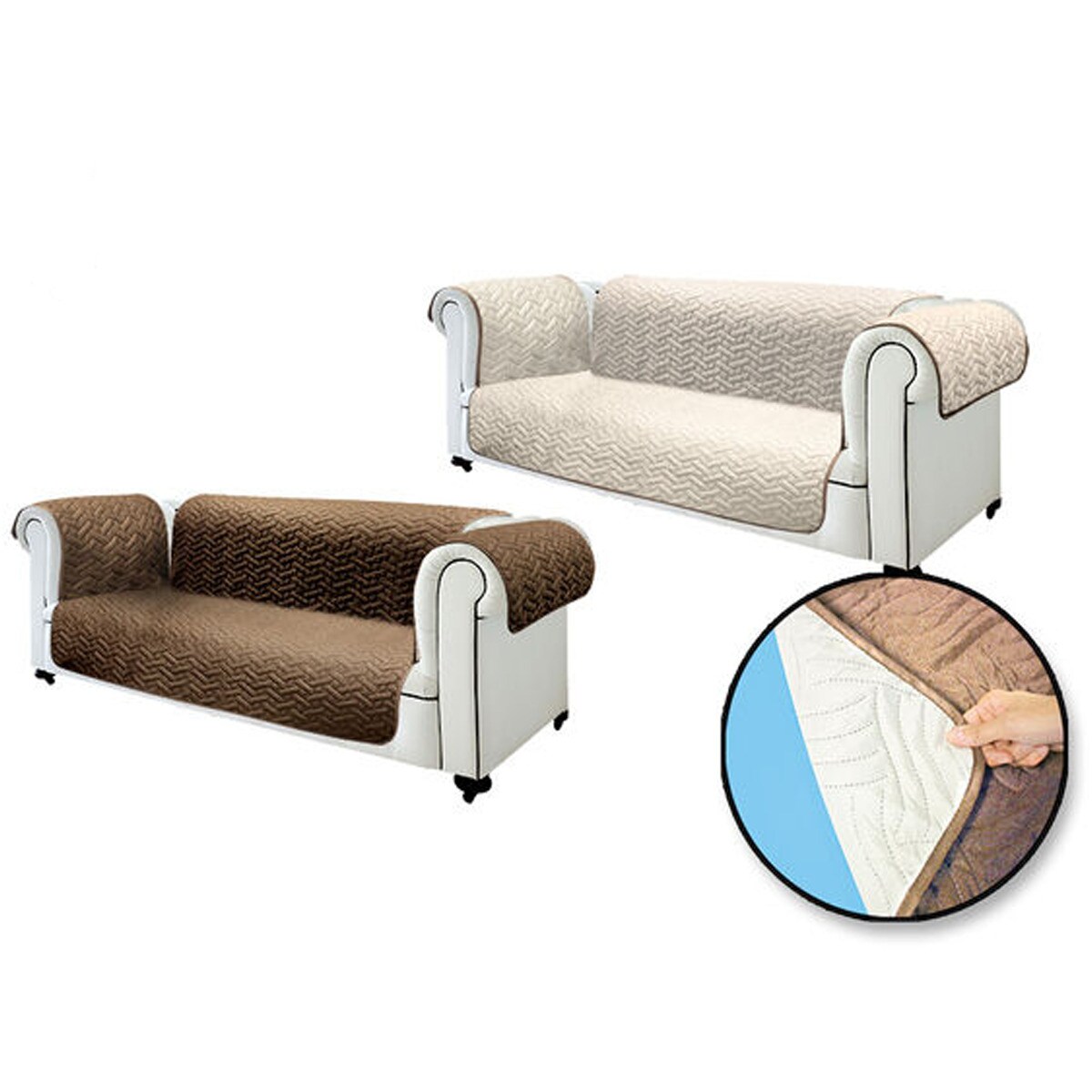 Starlyf® 3 Sitzer Sofaschoner, wasserabweisend, wendbar Sofa Cover