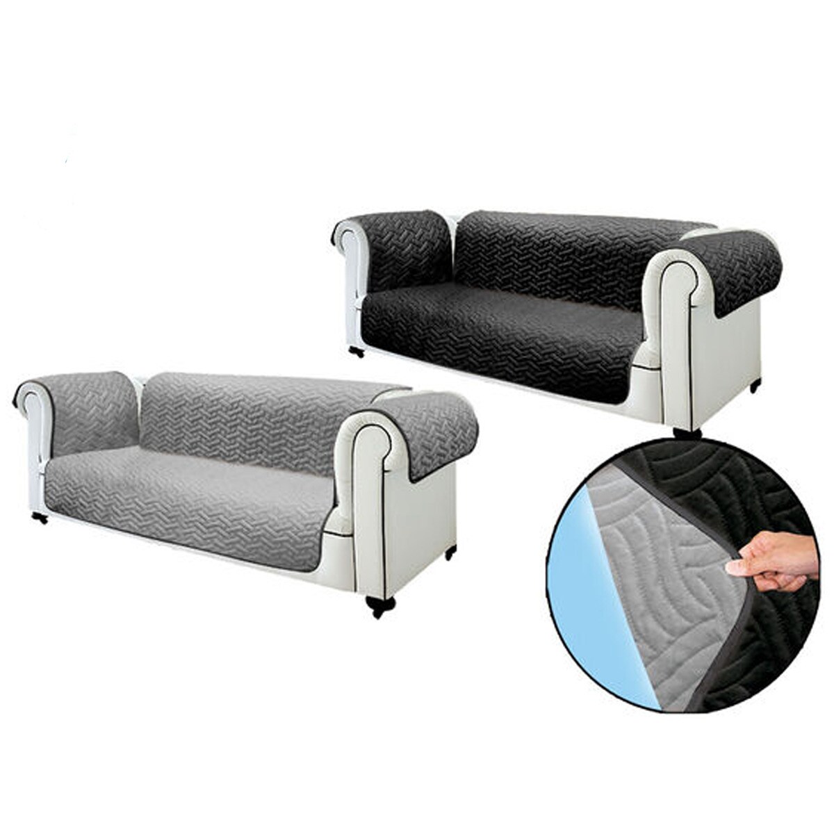Starlyf® 3 Sitzer Sofaschoner, wasserabweisend, wendbar Sofa Cover