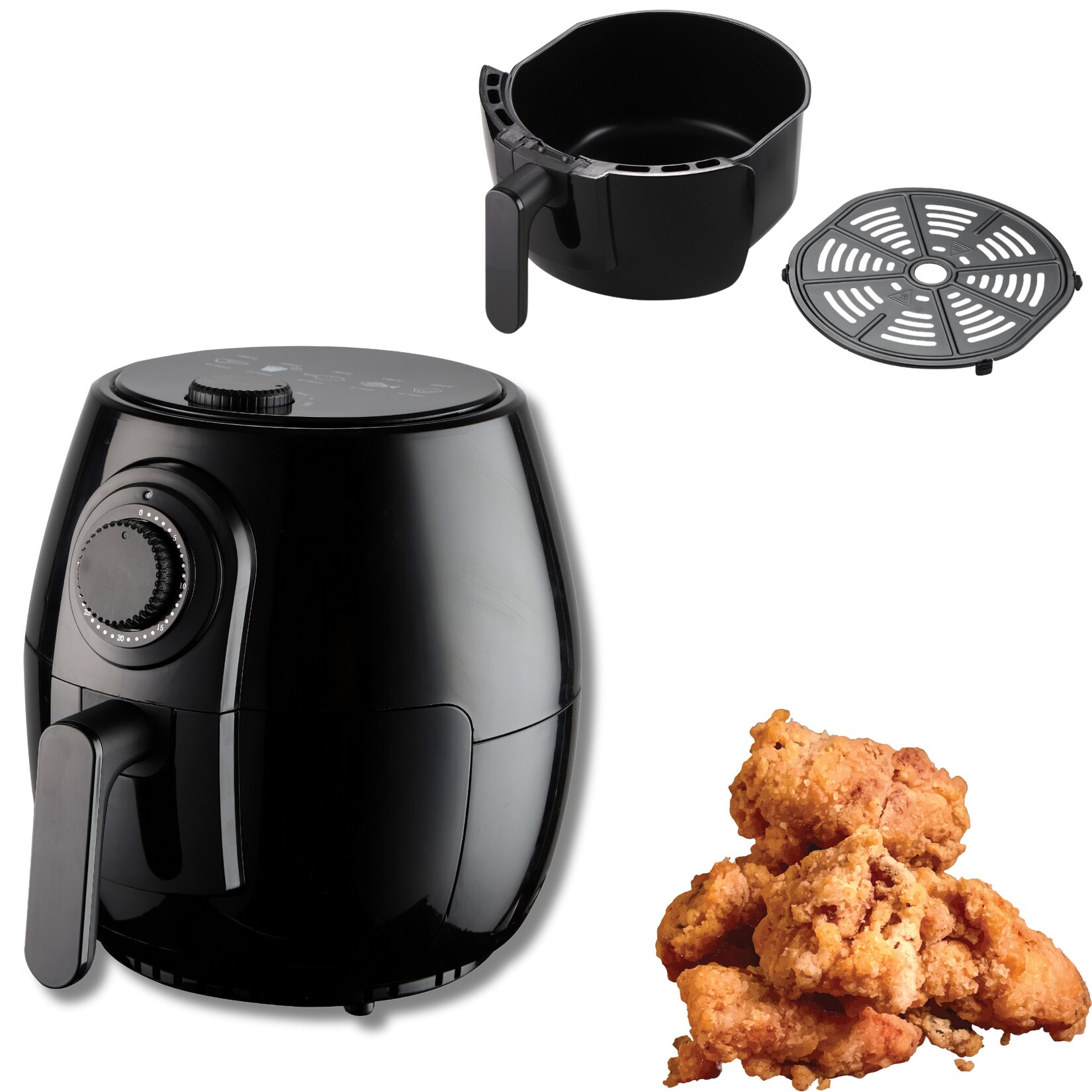 ® Heißluftfritteuse 3,8 Liter, Timer, spülmaschinenfest Oil Free Fryer