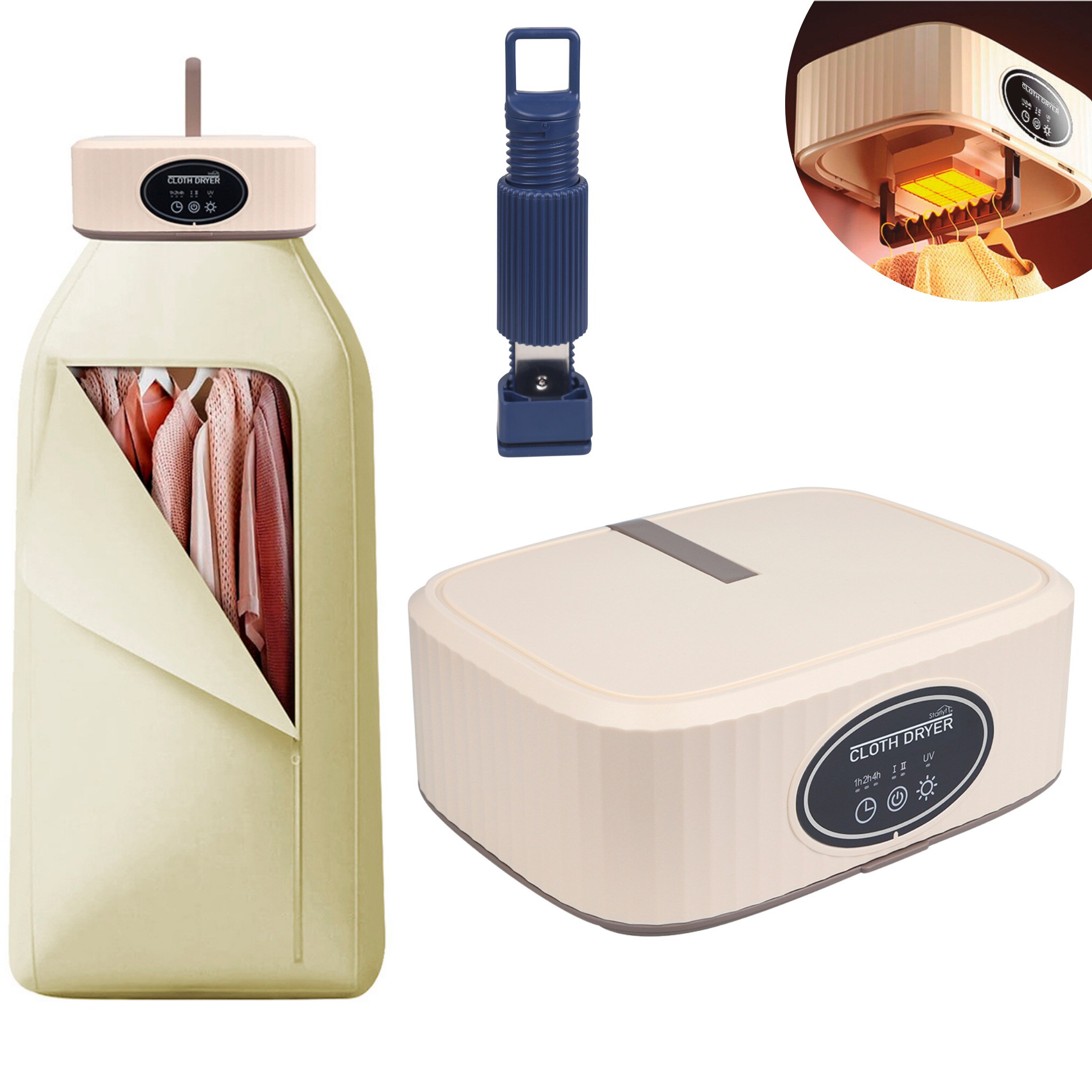 Starlyf&reg; Elektrischer W&auml;schetrockner, klein und schmal zum Anh&auml;ngen Cloth Dryer Set - Bild 1