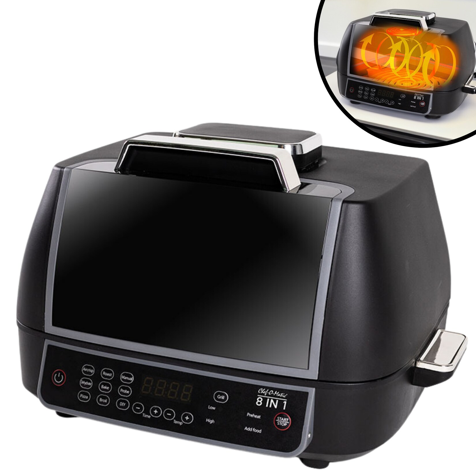 Best Direct® Multikocher – Heißluftfritteuse – Mini Backofen – Grill Ofen Chef O Matic 8 in 1 | 00644812062056
