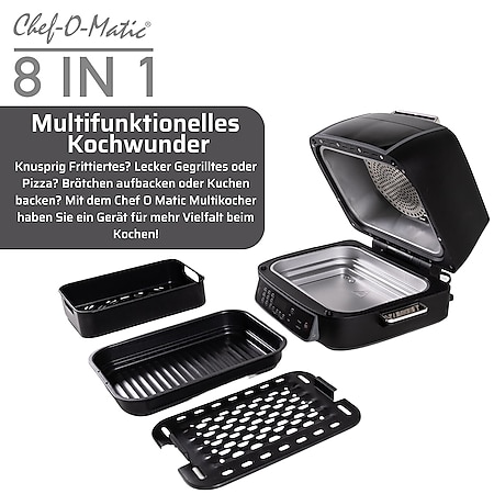 Best Direct® Multikocher - Heißluftfritteuse - Mini Backofen - Grill Ofen  Chef-O-Matic® 8 in 1 online kaufen bei Netto