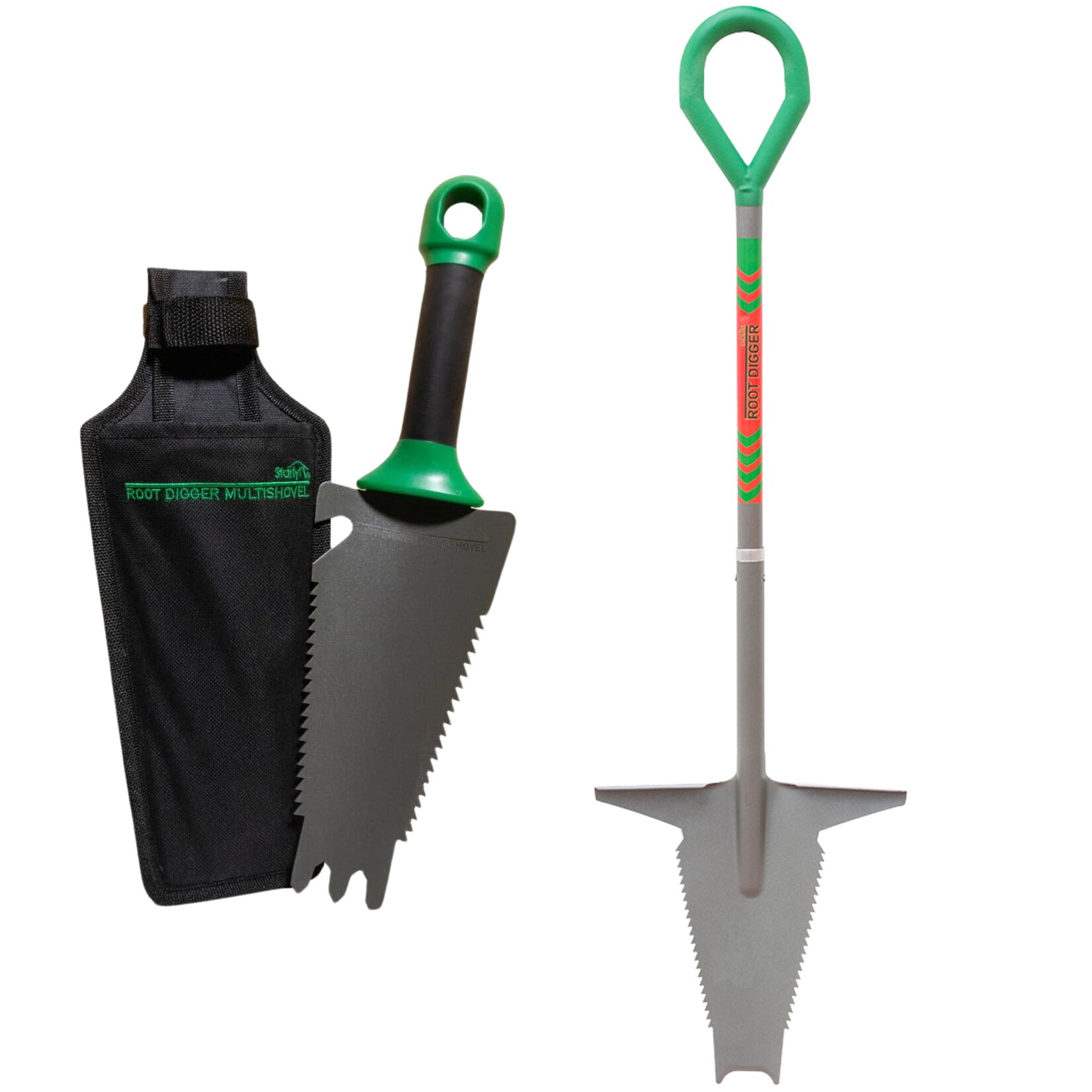 ® Wurzelspaten & Handschaufel - Spaten mit Säge Root Digger Set