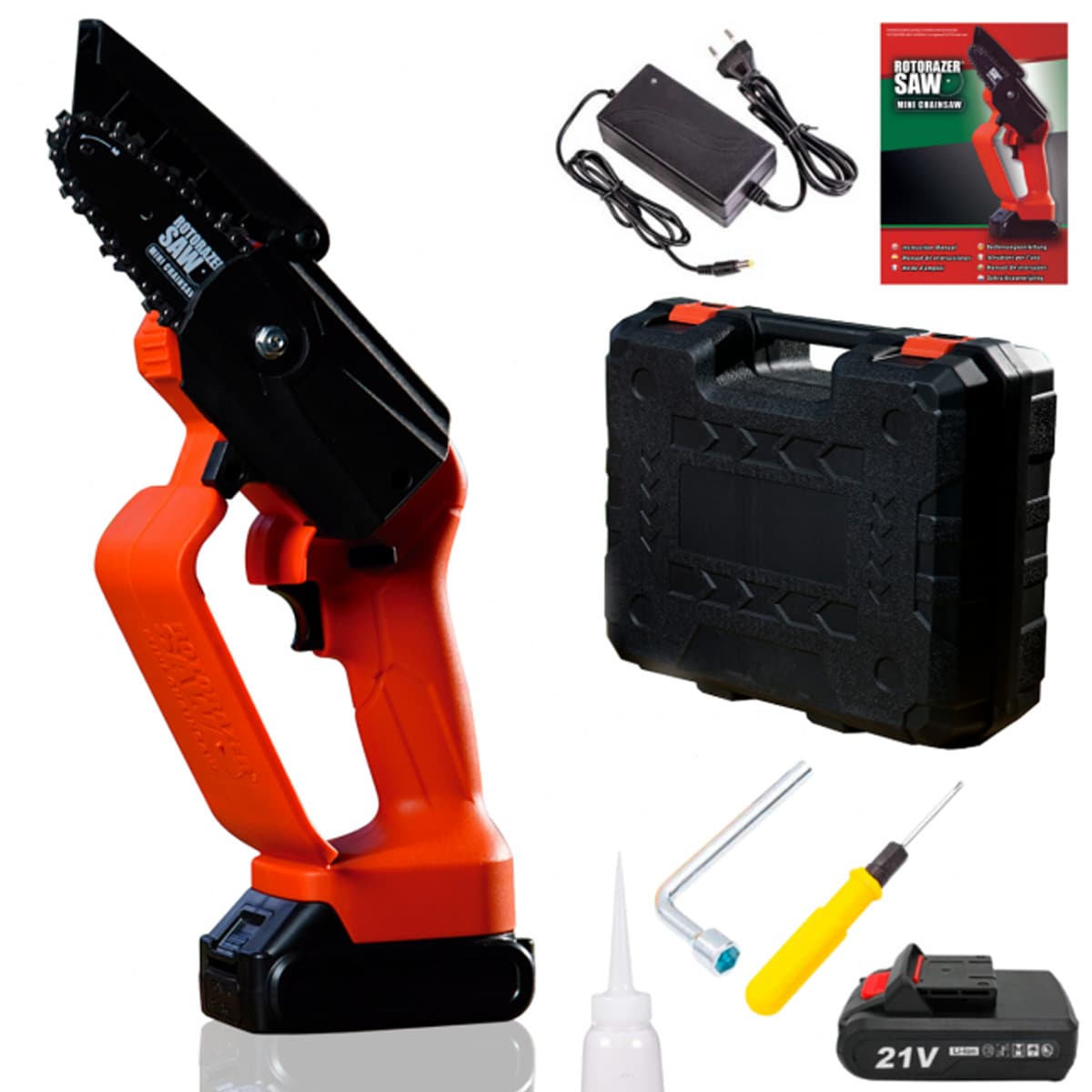 Best Direct&reg; Mini Akku Kettens&auml;ge - Handkettens&auml;ge Rotorazer Mini Chainsaw - Bild 1