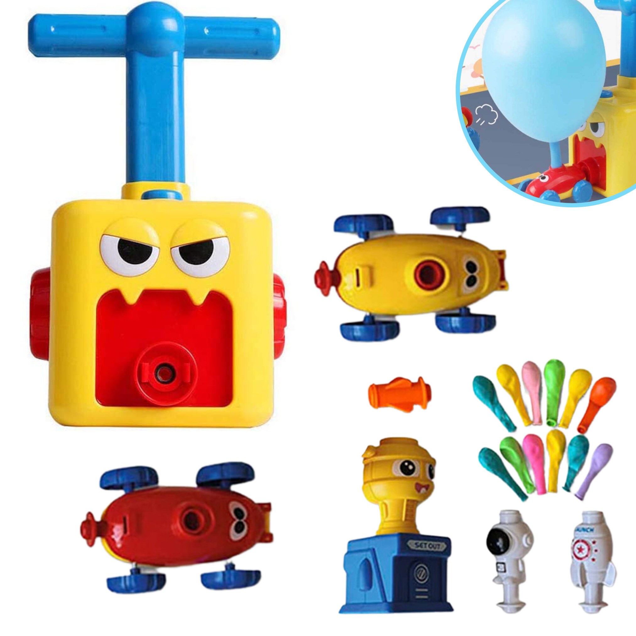 Starlyf&reg; Kinderspielzeug mit Luftballons, Ballon Auto Spielzeug Balloon Racer - Bild 1