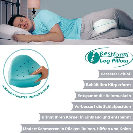 Restform® Seitenschläferkissen - Memory Foam waschbar online kaufen bei Pillow Leg Netto