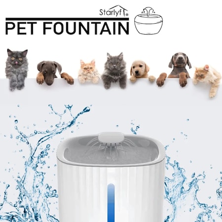 Starlyf® Trinkbrunnen - Brunnen für Katze und Hund - Wasserspender