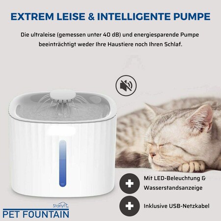 Starlyf® Trinkbrunnen - Brunnen für Katze und Hund - Wasserspender Pet  Fountain online kaufen bei Netto