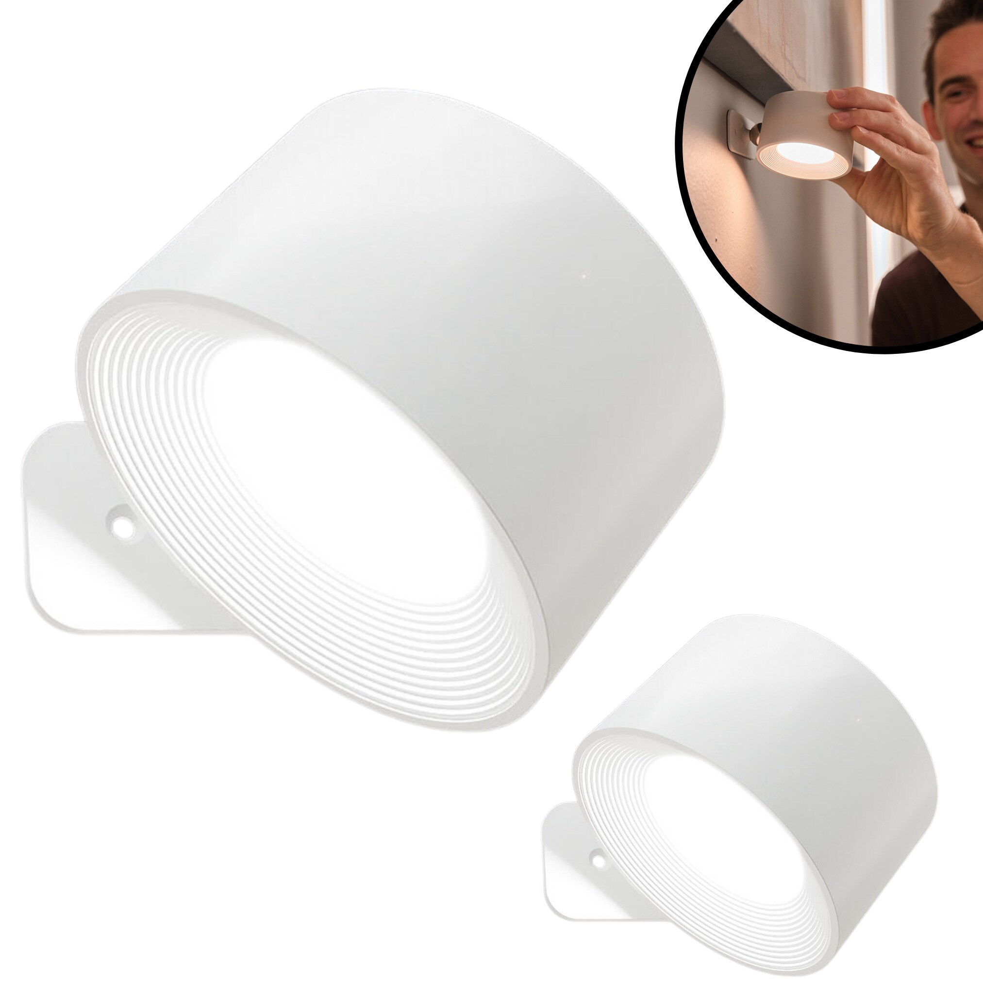 Best Direct&reg; Wandleuchte - schwenkbare Leselampe, Akku, USB Vigilamp POD - Bild 1