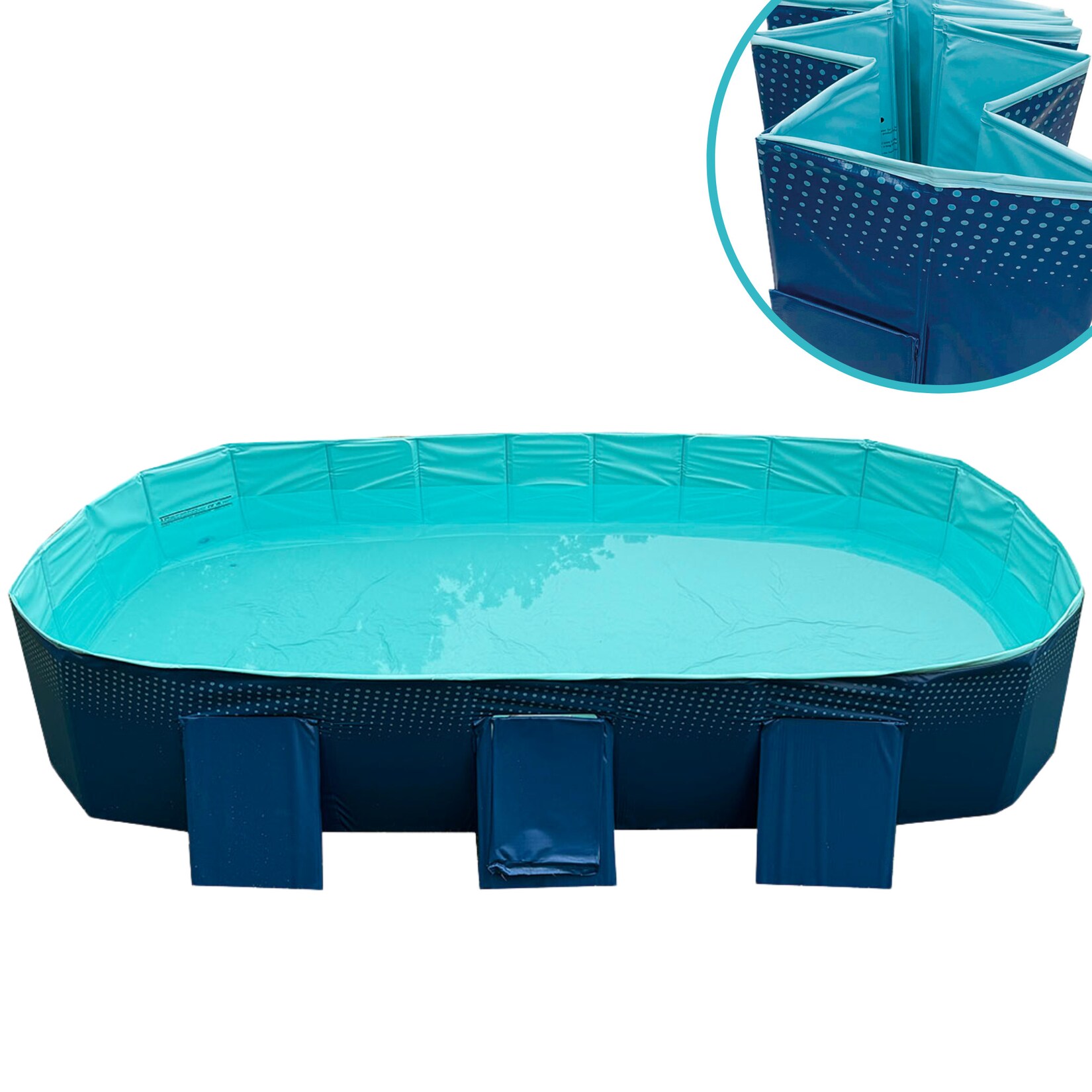 ® Planschbecken, faltbarer Pool ohne Aufblasen, langlebig & robust Foldable Pool