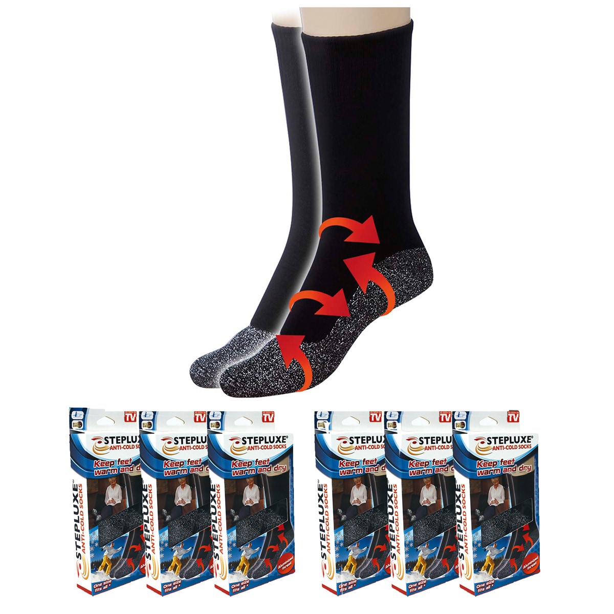 Best Direct&reg; Thermosocken mit Aluminiumfaser - Wintersocken Stepluxe Anti Cold Socks 6er Pack - Bild 1