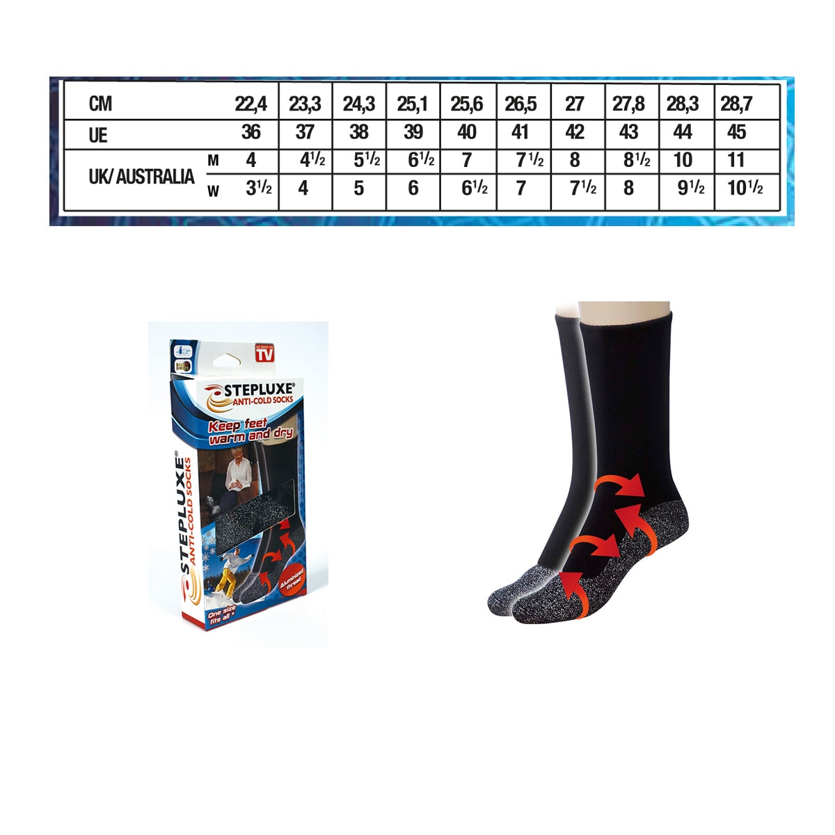 Best Direct® Thermosocken mit Aluminiumfaser Wintersocken Stepluxe Anti  Cold Socks 6er Pack