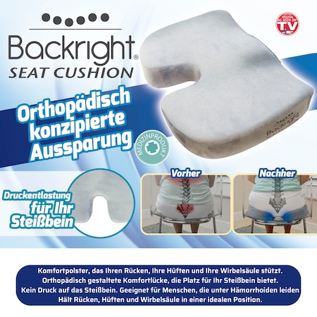 Orthopädisches Sitzkissen - Druckentlastungs-Sitzkissen für bequemes sitzen  gegen Rückenschmerzen