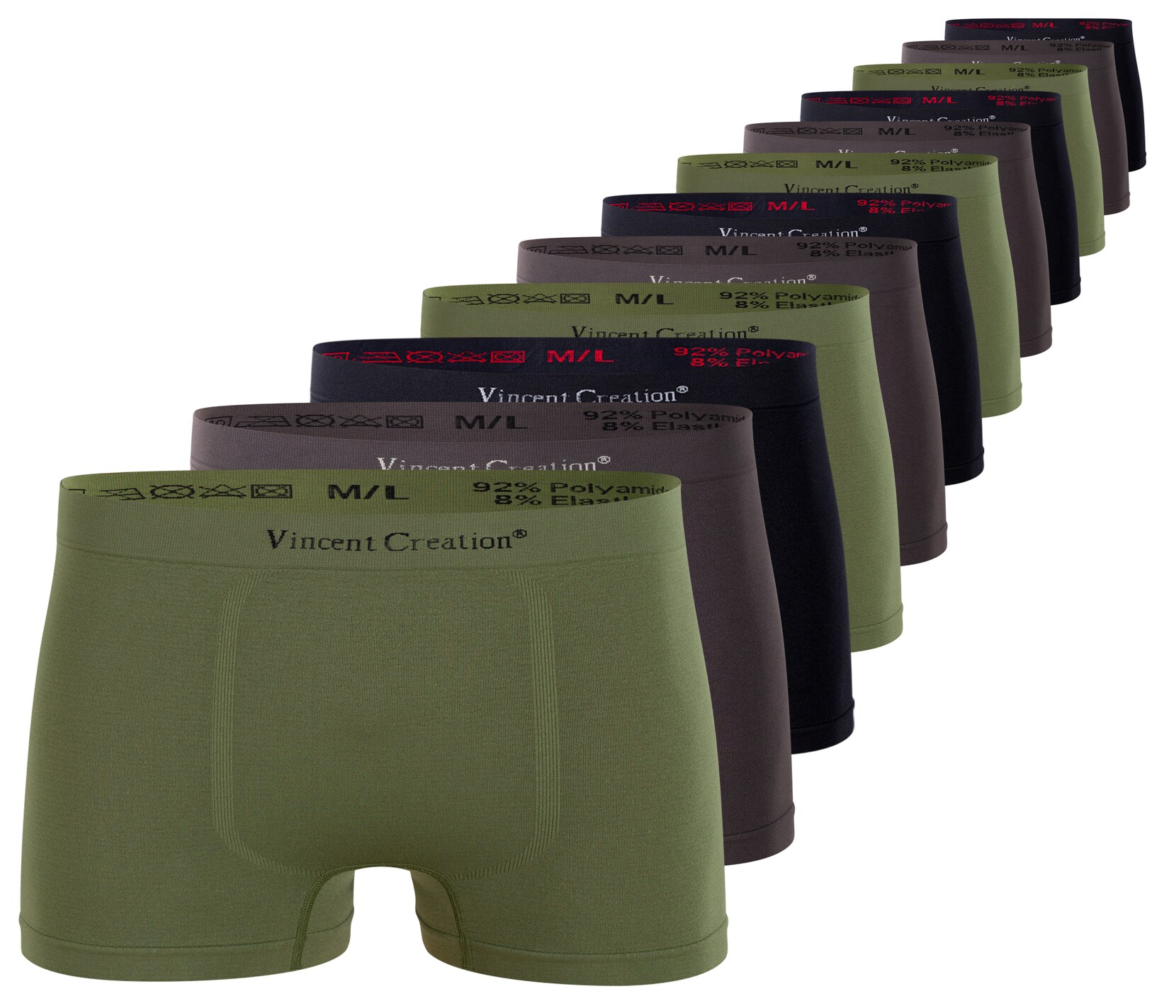 Vincent Creation® Boxershorts 12er Pack, Microfaser – Seamless | 04250515195609