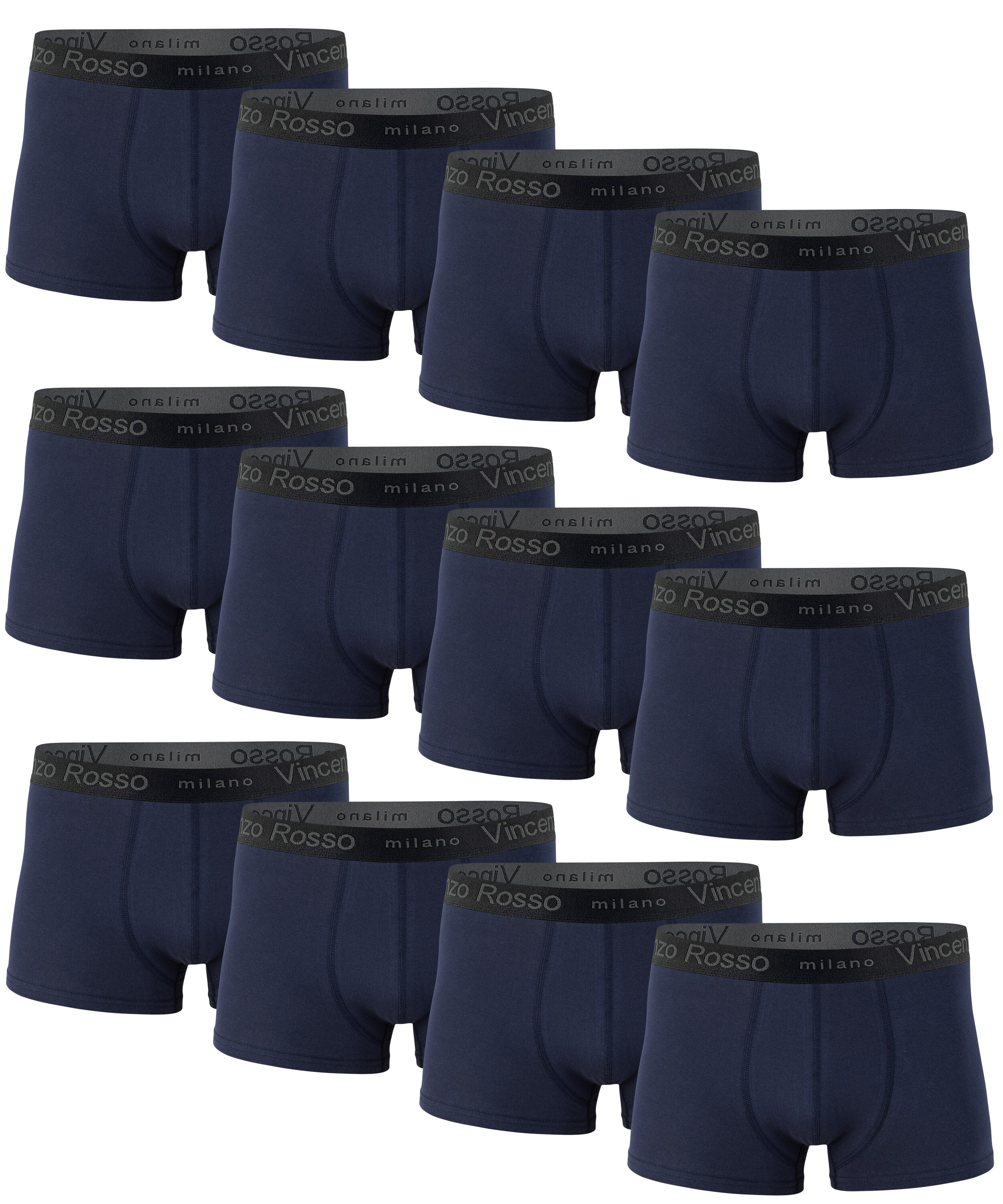 Vincenzo Rosso 12er Pack Boxershorts - Hipster - Bild 1