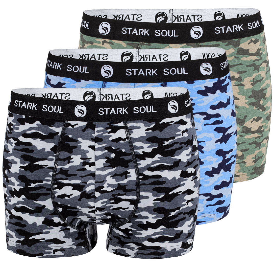 Stark Soul&reg; Boxershorts 3'er Pack, Camouflage - Bild 1