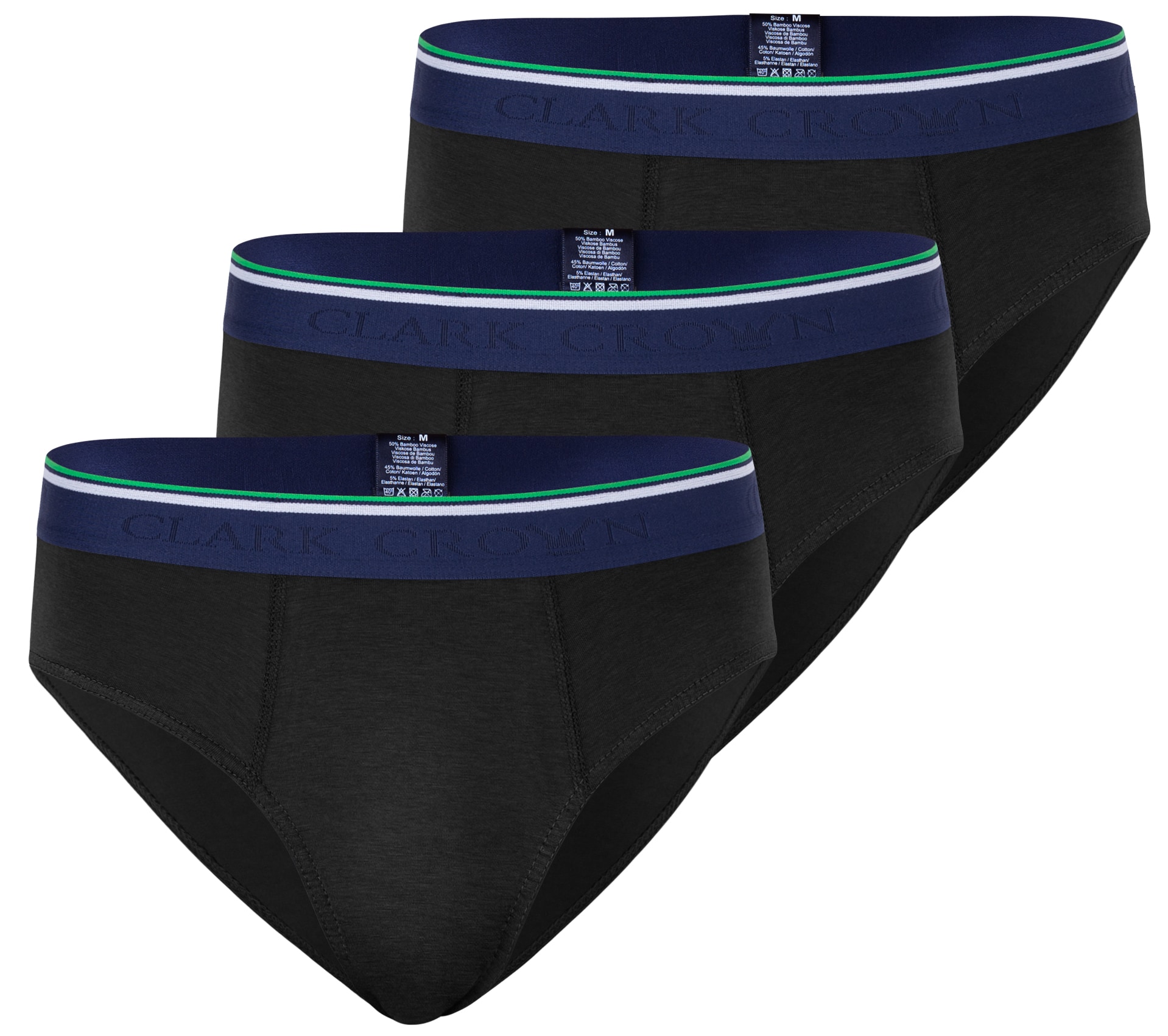 Clark Crown&reg; 3er Pack "Bambus" Sport Slips - Bild 1