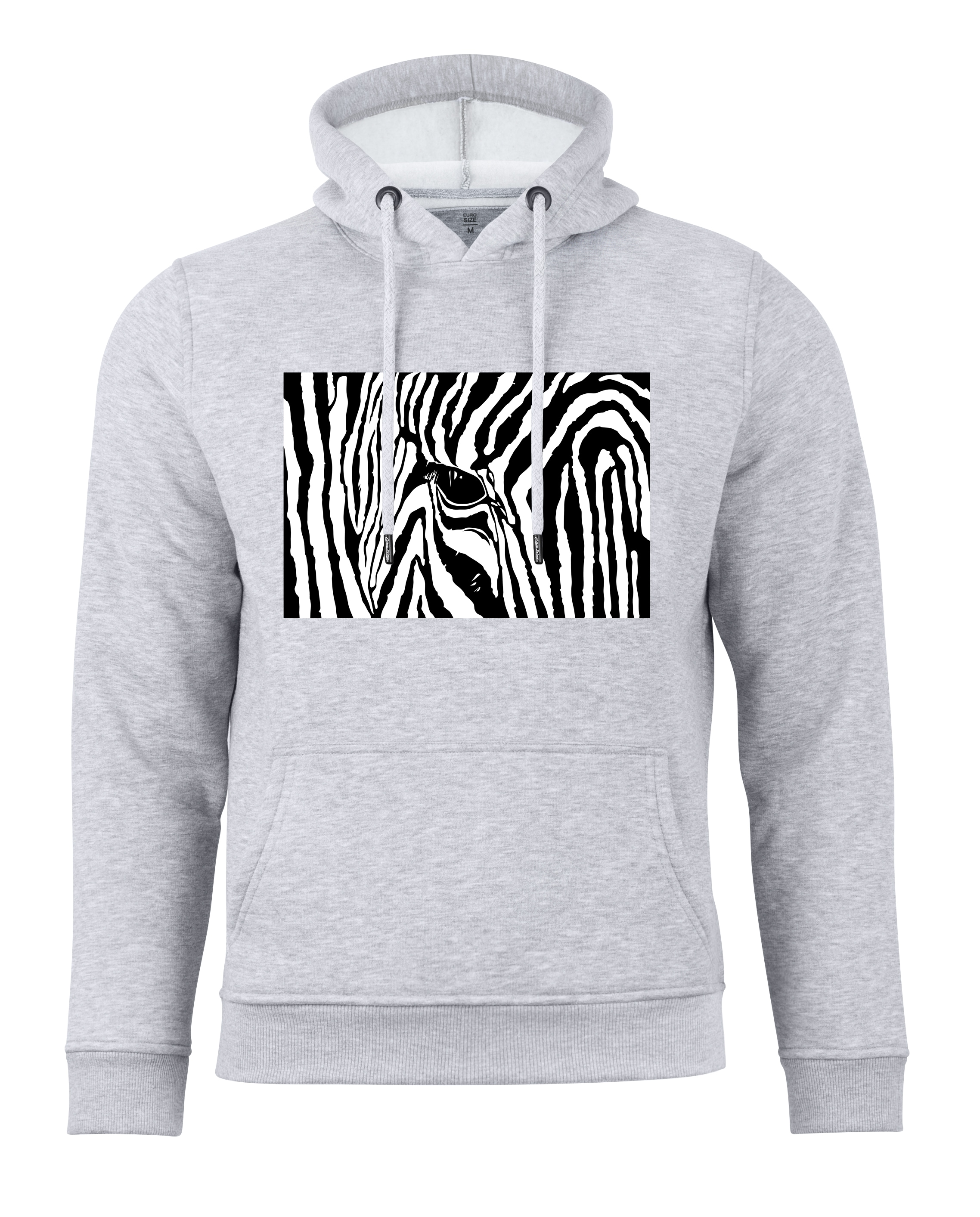 Cotton Prime&reg; Kapuzensweatshirt Black & White Zebra Eye - Bild 1