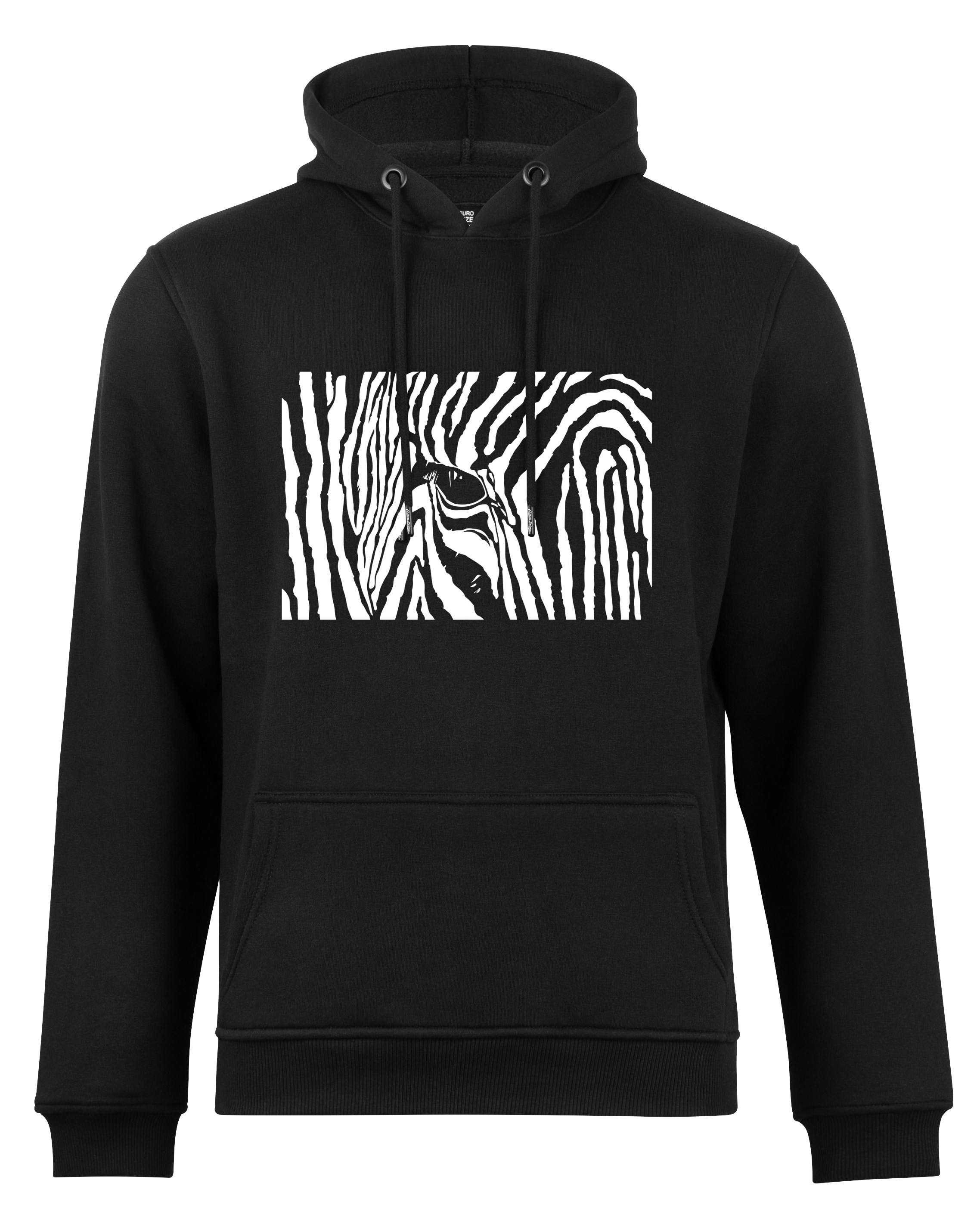 Cotton Prime&reg; Kapuzensweatshirt Black & White Zebra Eye - Bild 1