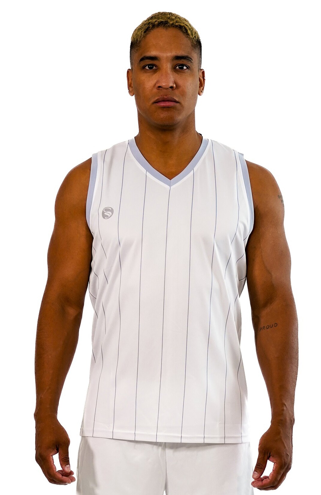 Stark Soul® Sport Shirt „Pinstripes“ Ärmeloses Tank Top | 04255664207319