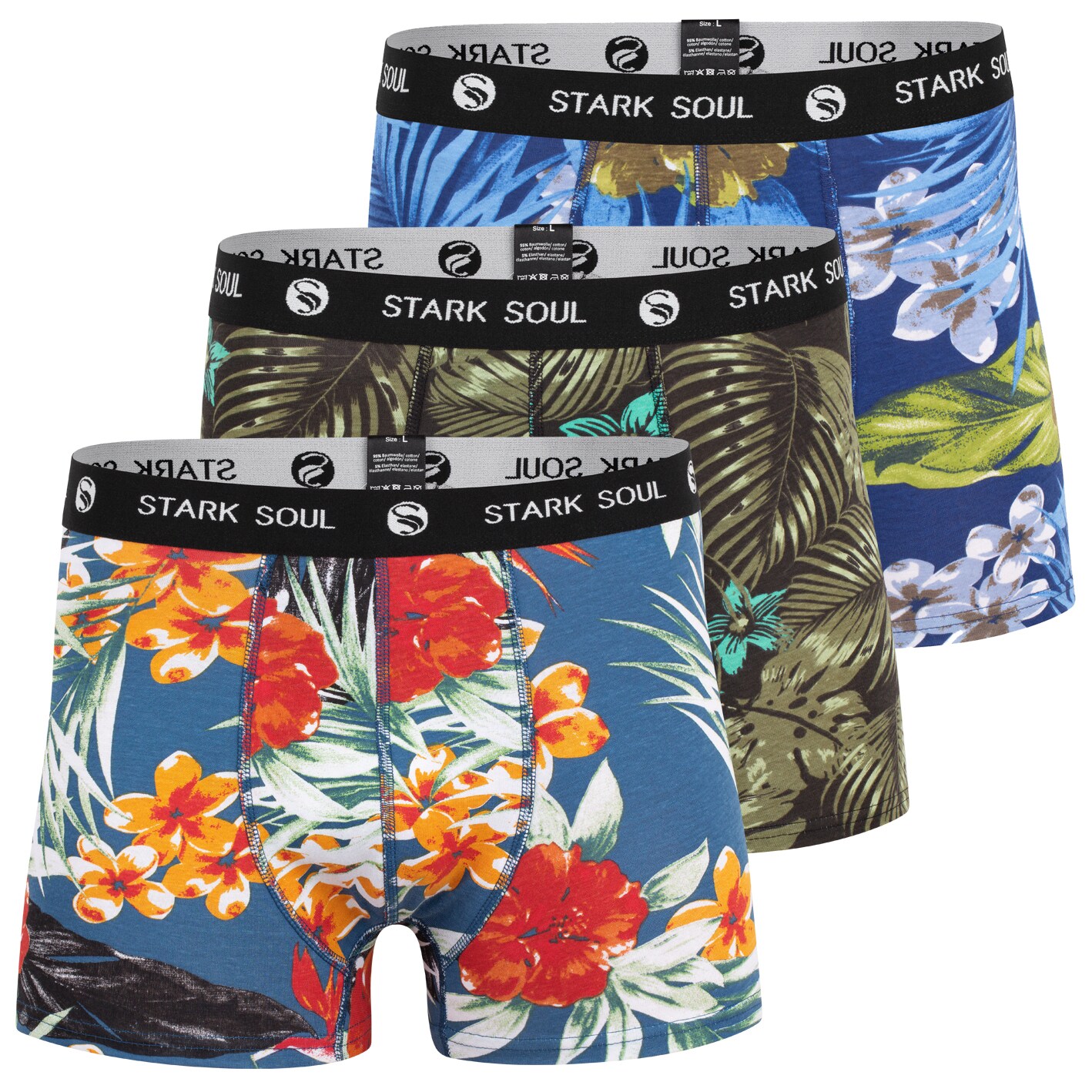 Stark Soul&reg; Boxershorts 3er Pack ALOHA Hawaiien - Bild 1