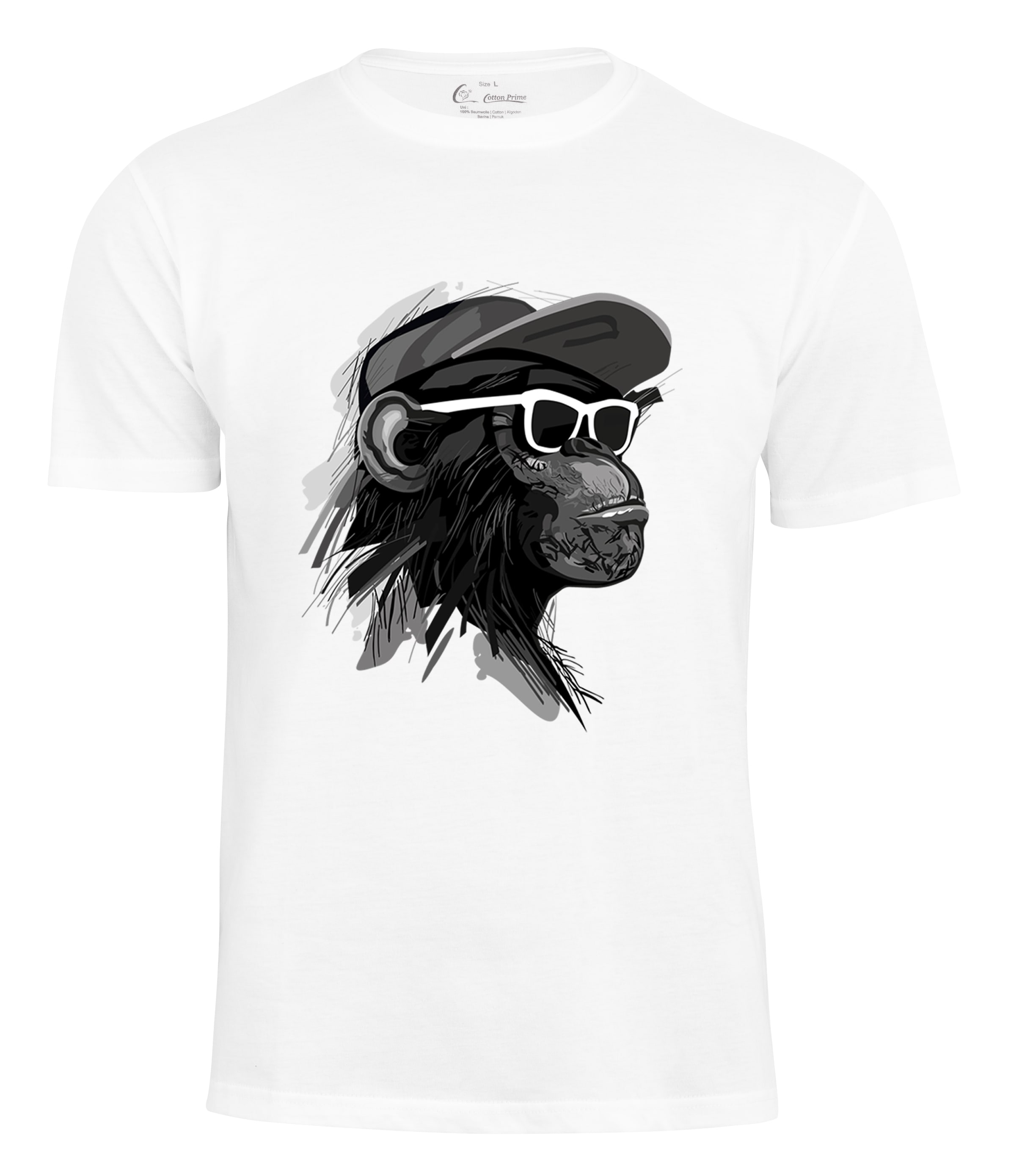 Cotton Prime&reg; T-Shirt mit Affenmotiv - Cool Monkey mit Brille - Bild 1