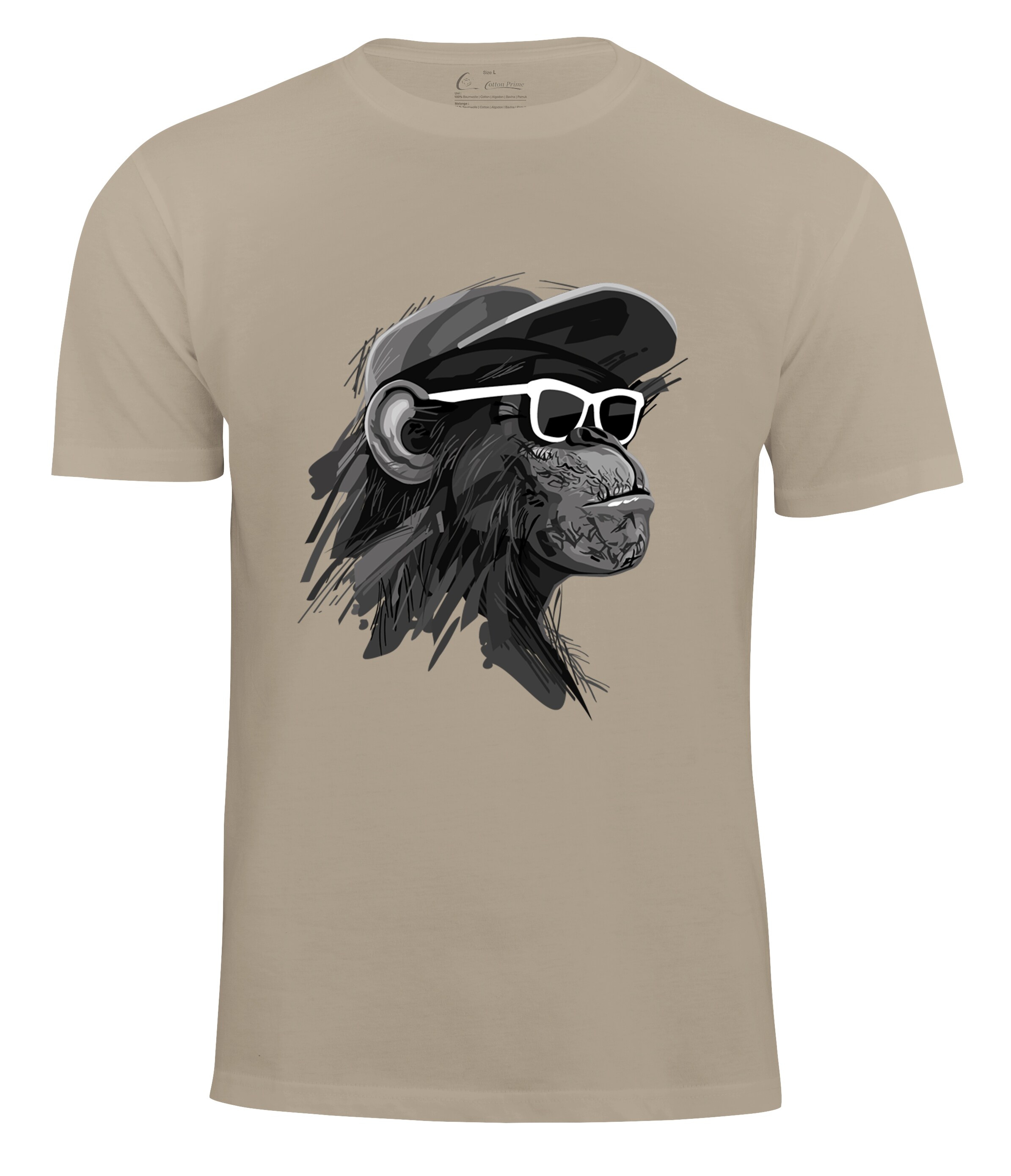 Cotton Prime&reg; T-Shirt mit Affenmotiv - Cool Monkey mit Brille - Bild 1