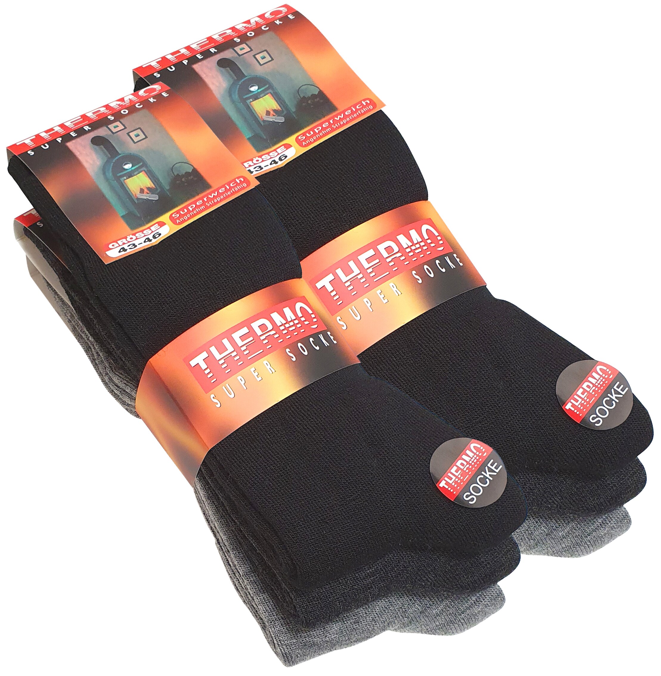Cotton Prime&reg; THERMO Socken 6 Paar, Vollfrottee - Bild 1