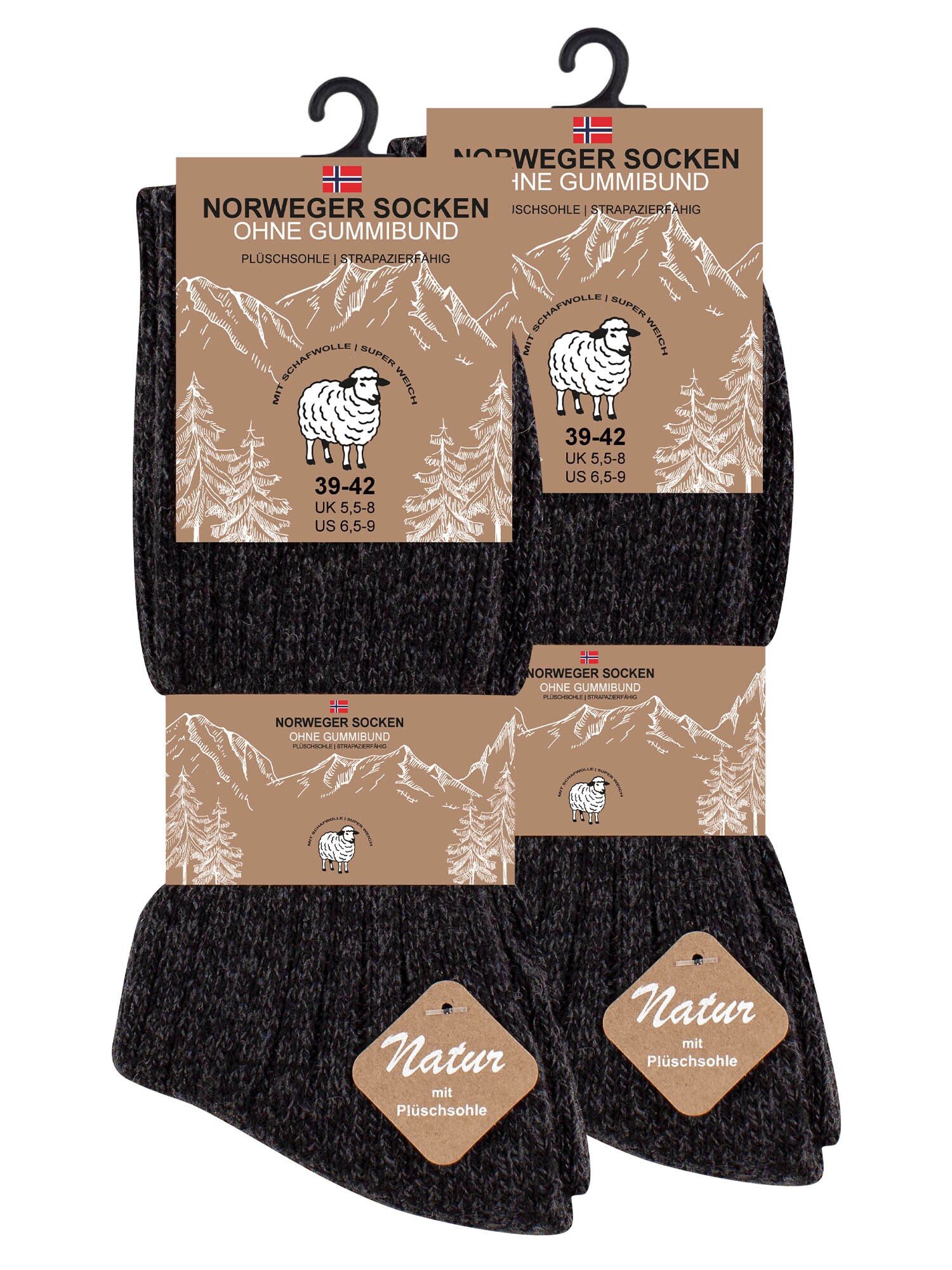 Cotton Prime&reg; Norweger-Socken 6 Paar warme Wintersocken - Bild 1